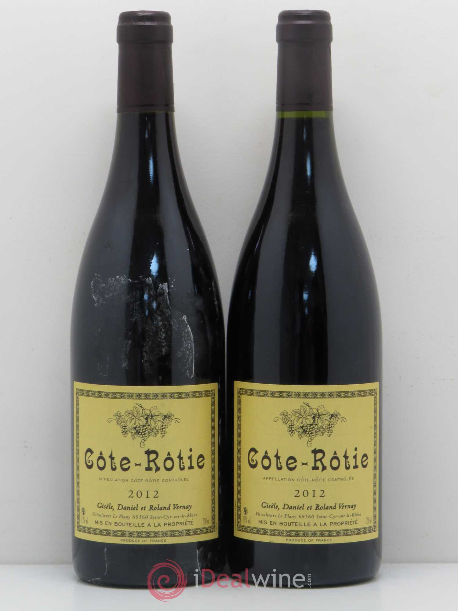 Côte-Rôtie Domaine Gisele Vernay 2012 - Posten von 4 Flaschen - 2