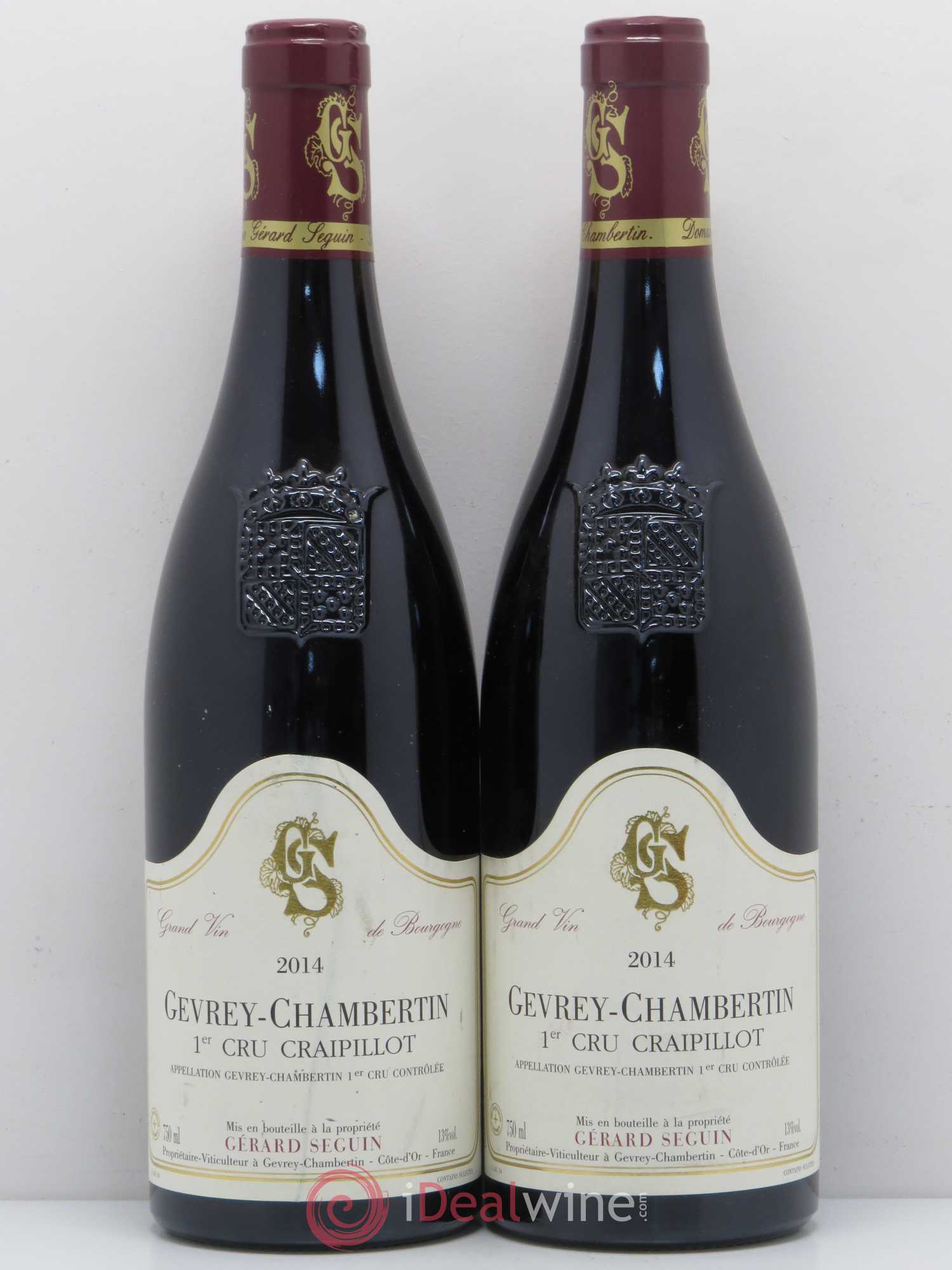Gevrey-Chambertin 1er Cru Craipillot Gerard Seguin 2014 - Posten von 2 Flaschen - 0