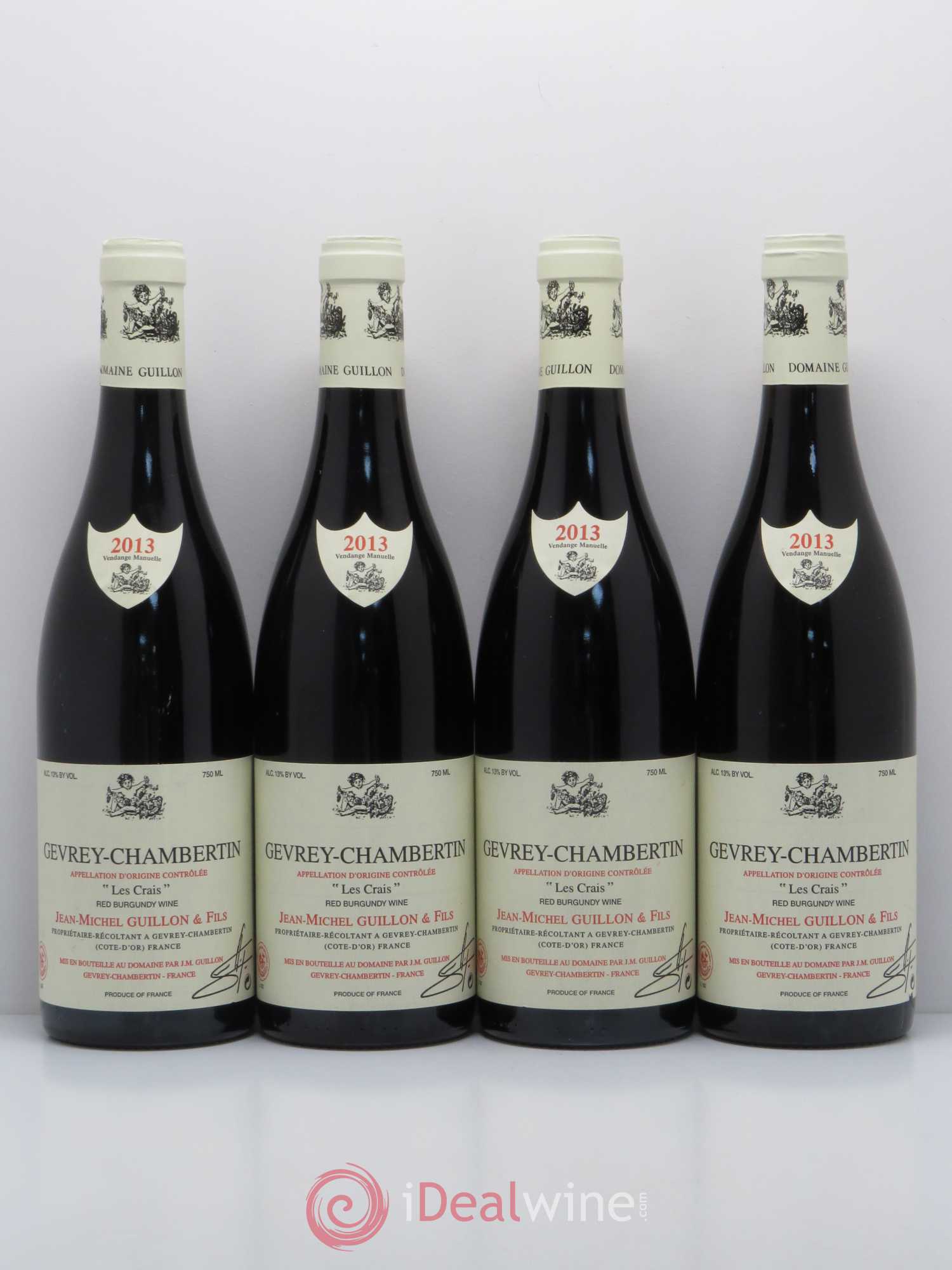 Gevrey-Chambertin Les Crais Jean Michel Guillon 2013 - Posten von 4 Flaschen - 0