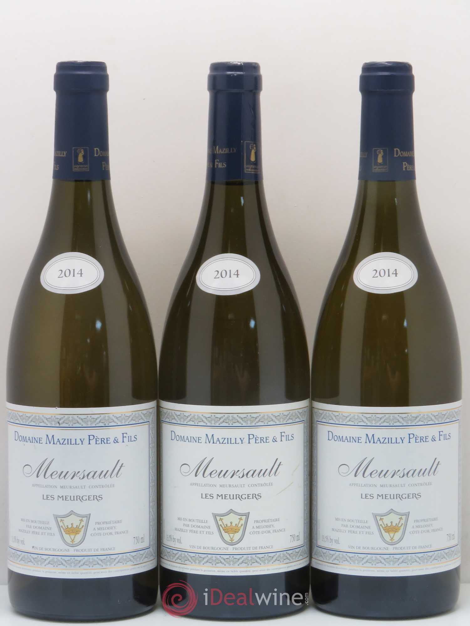 Meursault Les Meurgers Domaine Mazilly Père et Fils 2014 - Posten von 6 Flaschen - 2