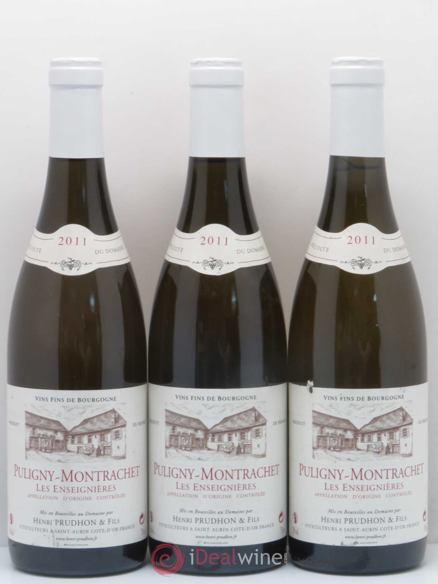 Puligny-Montrachet Les Enseignères Henri Prudhon et Fils 2011 - Posten von 3 Flaschen - 0