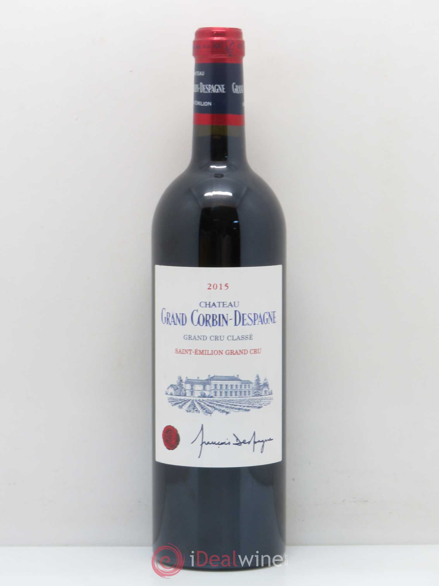 Château Grand Corbin Despagne Grand Cru Classé 2015 - Lot de 1 bouteille - 0