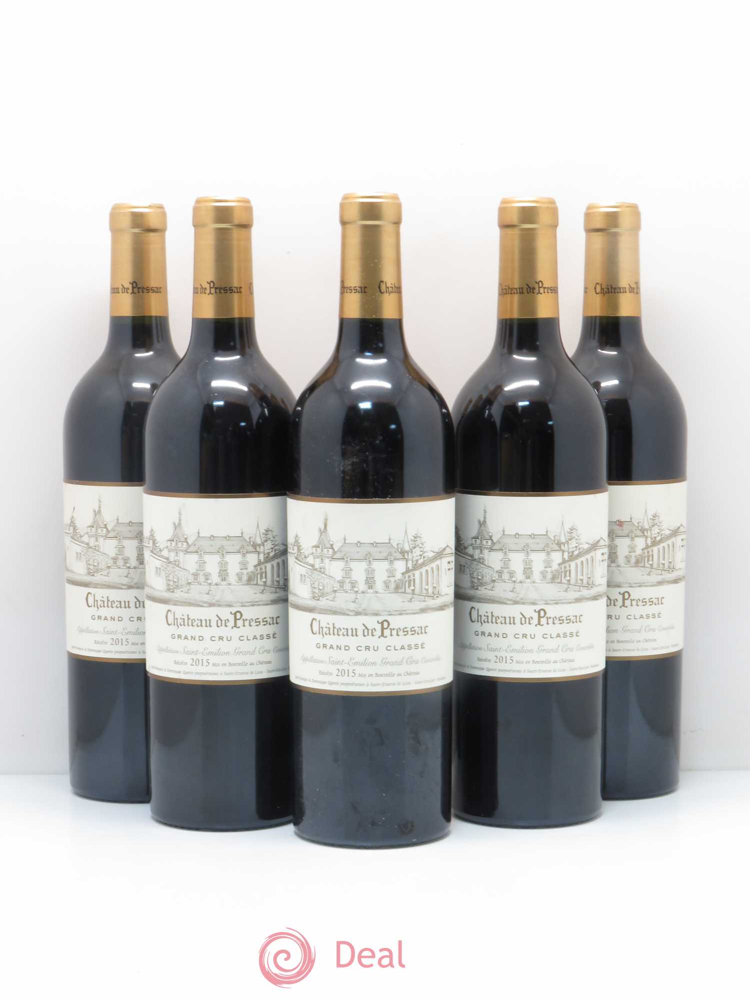 Château de Pressac Grand Cru Classé 2015 - Lot de 5 bouteilles - 0