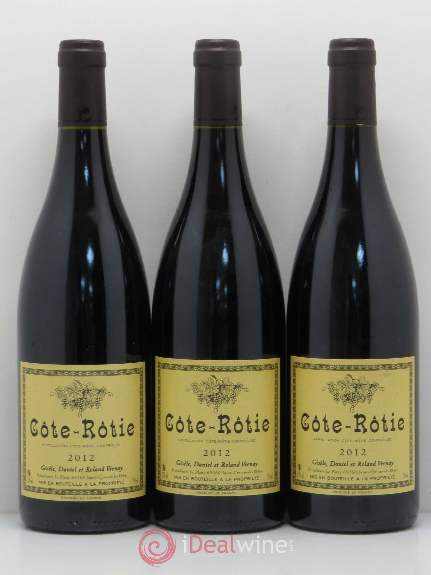 Côte-Rôtie Domaine Gisele Vernay 2012 - Posten von 3 Flaschen - 0