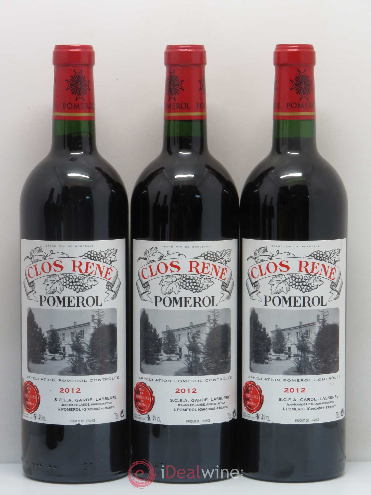 Clos René 2012 - Lot of 5 bottles - 1