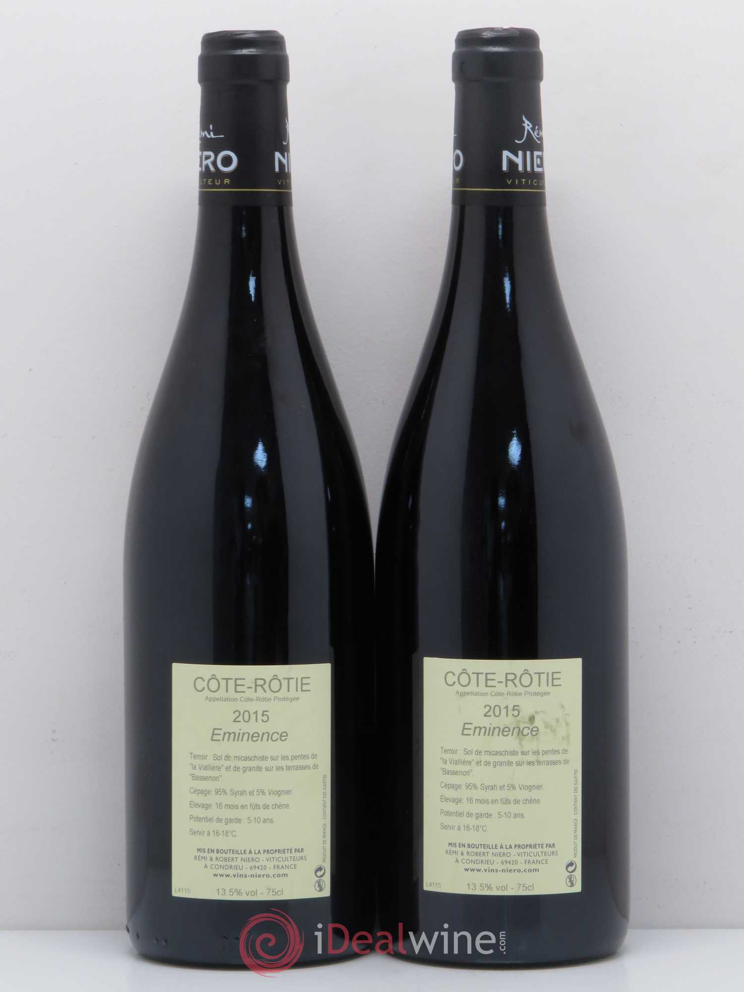 Côte-Rôtie éminence Remi Niero 2015 - Posten von 2 Flaschen - 1