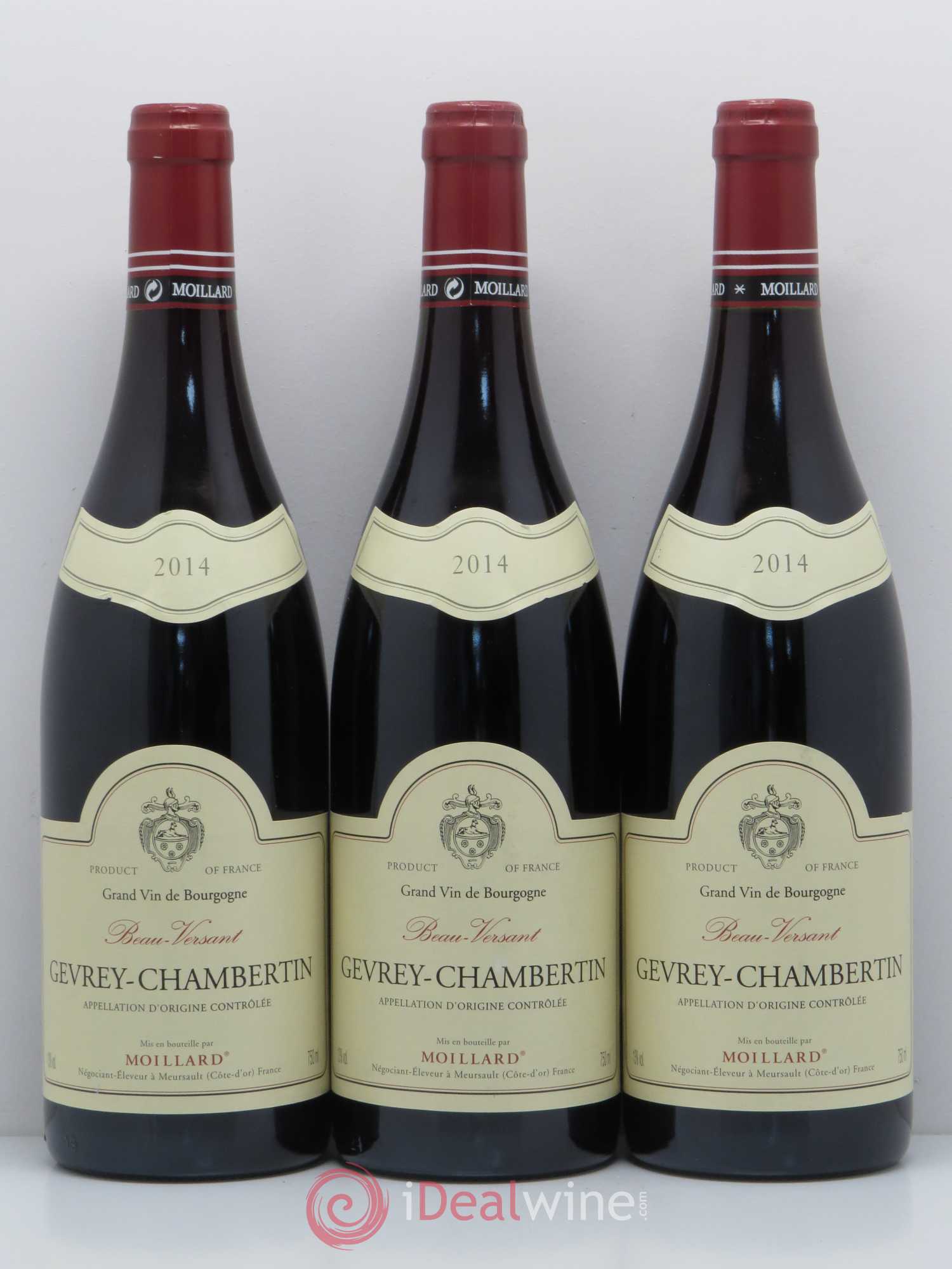 Gevrey-Chambertin Beau Versant Moillard 2014 - Lot de 3 bouteilles - 0