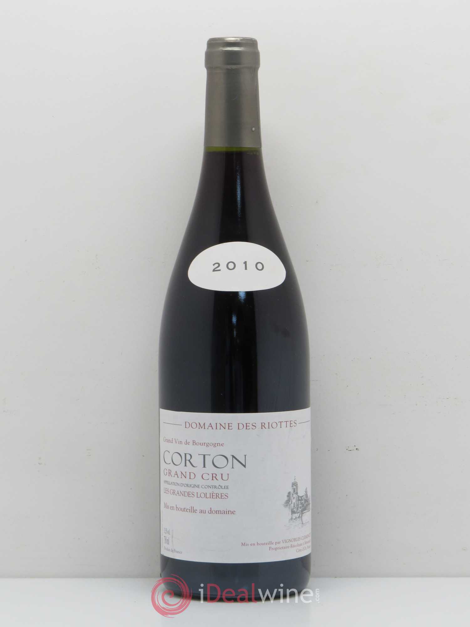 Corton Grand Cru Les Grandes Lolieres Domaine des Riottes 2010 - Posten von 1 Flasche - 0