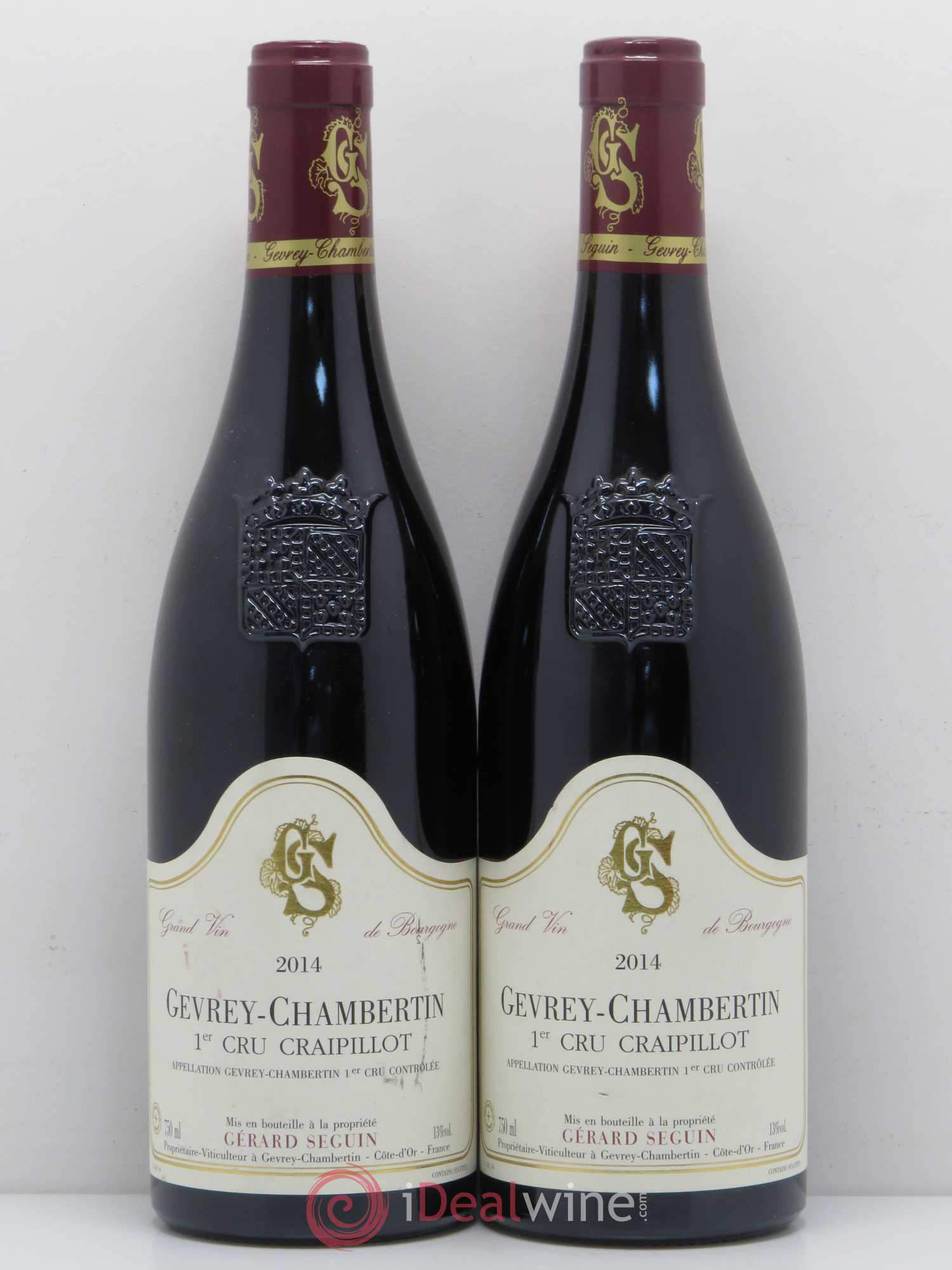 Gevrey-Chambertin 1er Cru Craipillot Gerard Seguin 2014 - Posten von 5 Flaschen - 2
