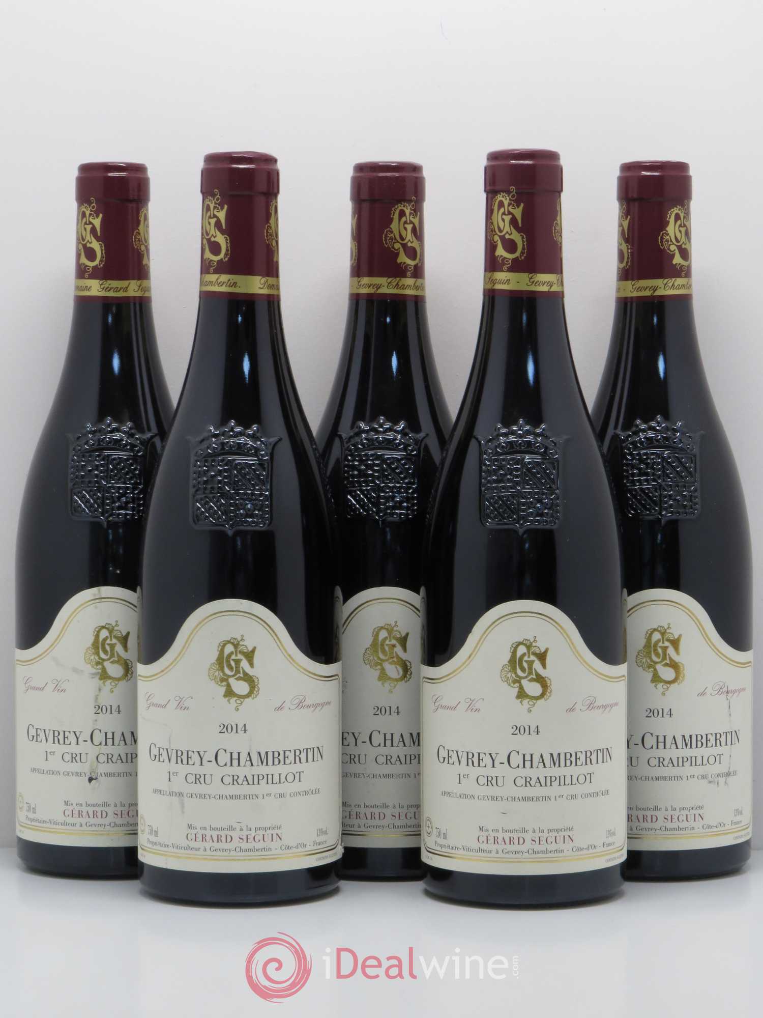 Gevrey-Chambertin 1er Cru Craipillot Gerard Seguin 2014 - Posten von 5 Flaschen - 0