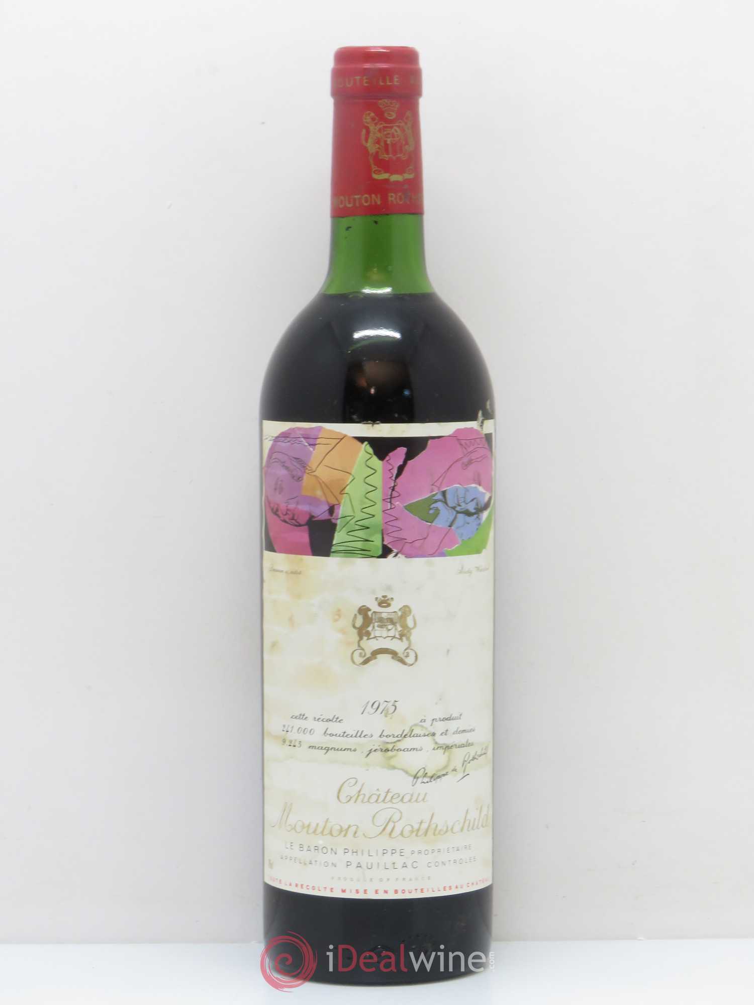 Château Mouton Rothschild 1er Grand Cru Classé 1975 - Lot de 1 bouteille - 0