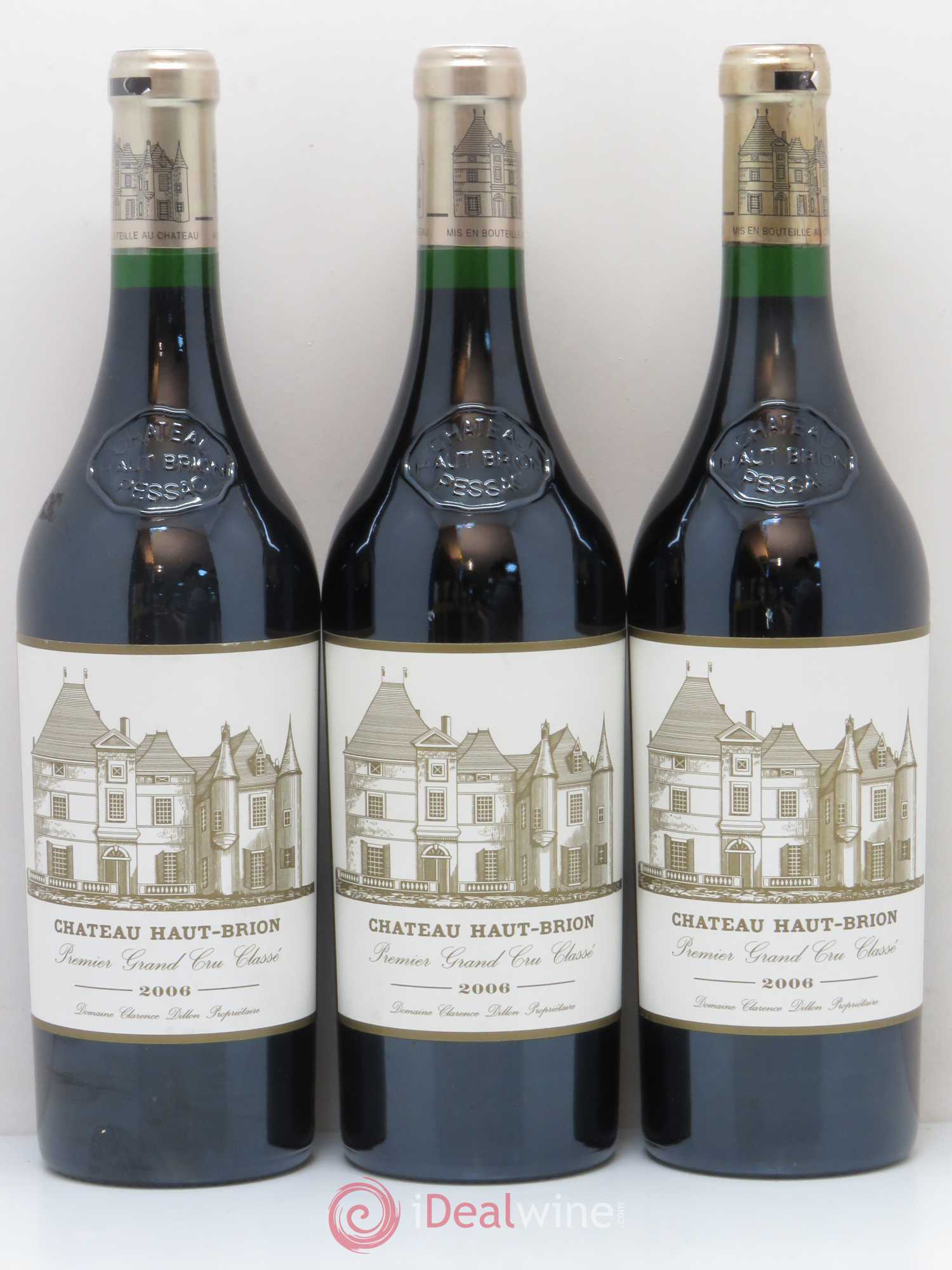 Château Haut Brion 1er Grand Cru Classé 2006 - Lot de 3 bouteilles - 0