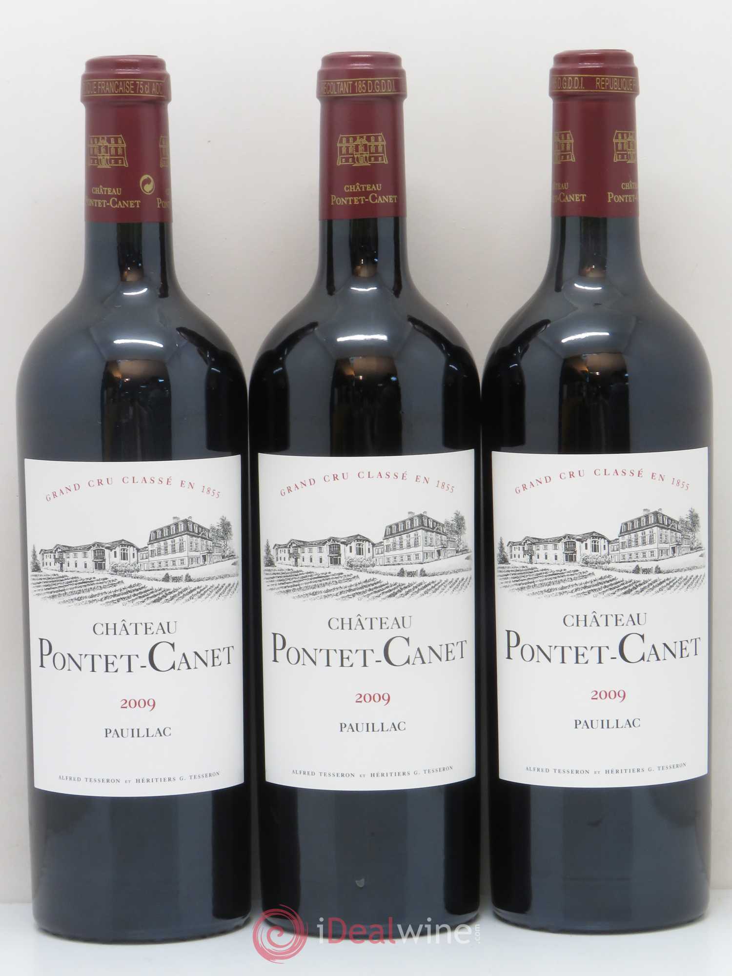 Château Pontet Canet 5ème Grand Cru Classé 2009 - Lot de 6 bouteilles - 1