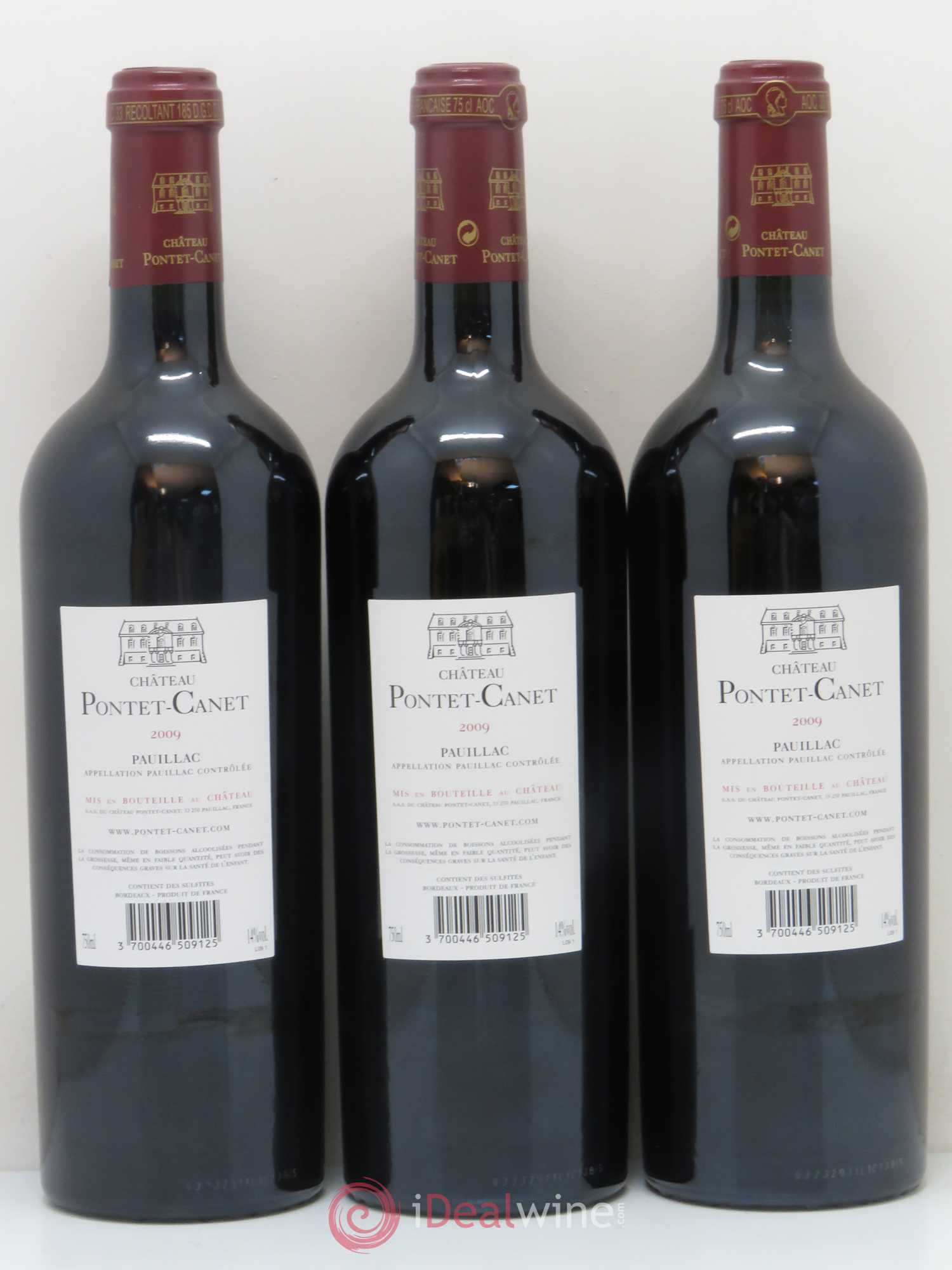 Château Pontet Canet 5ème Grand Cru Classé 2009 - Lot de 6 bouteilles - 3