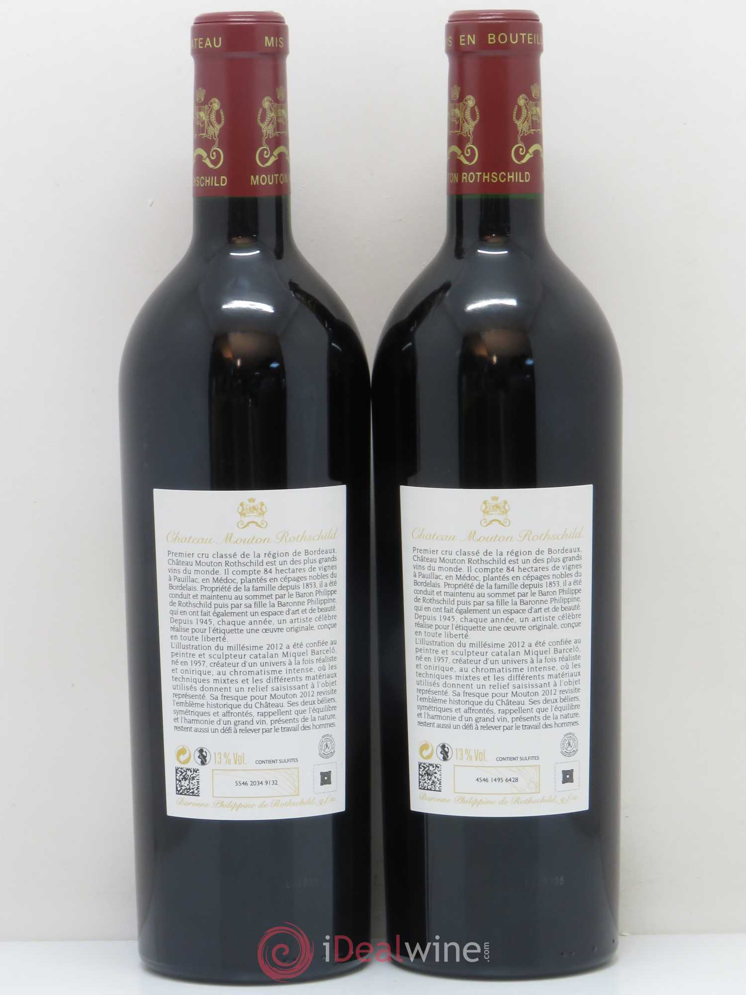 Buy Château Mouton Rothschild 1er Grand Cru Classé 2012 (lot
