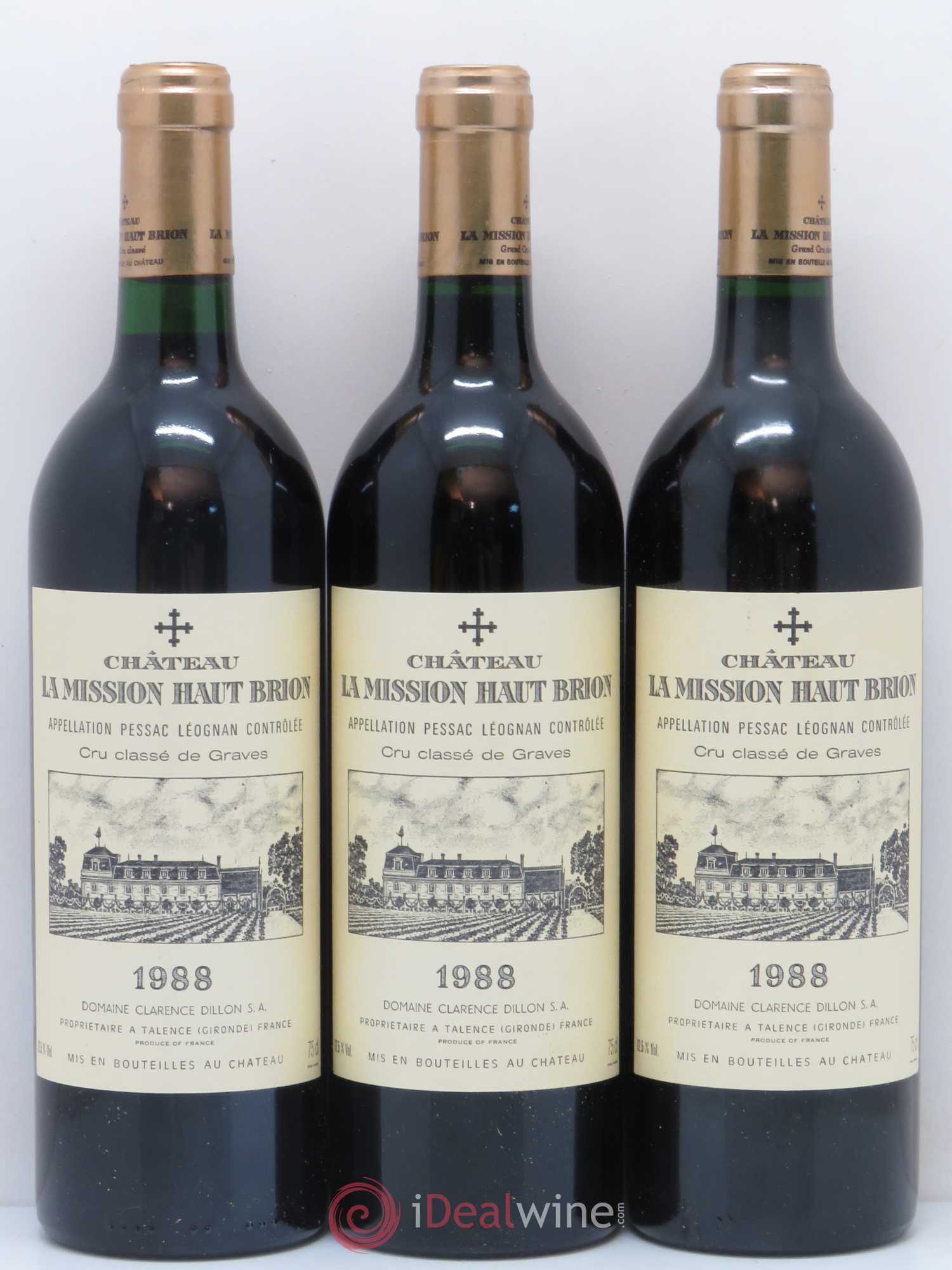 Château la Mission Haut-Brion Cru Classé de Graves 1988 - Lot de 12 bouteilles - 2