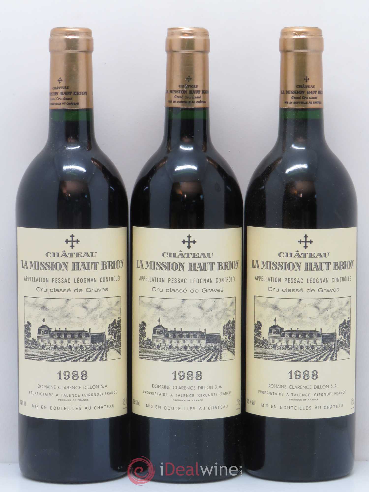 Château la Mission Haut-Brion Cru Classé de Graves 1988 - Lot de 12 bouteilles - 2