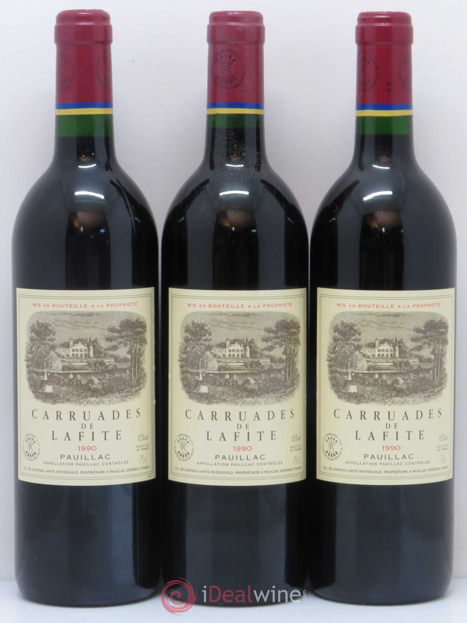 Carruades de Lafite Rothschild Second Vin 1990 - Lot de 12 bouteilles - 1
