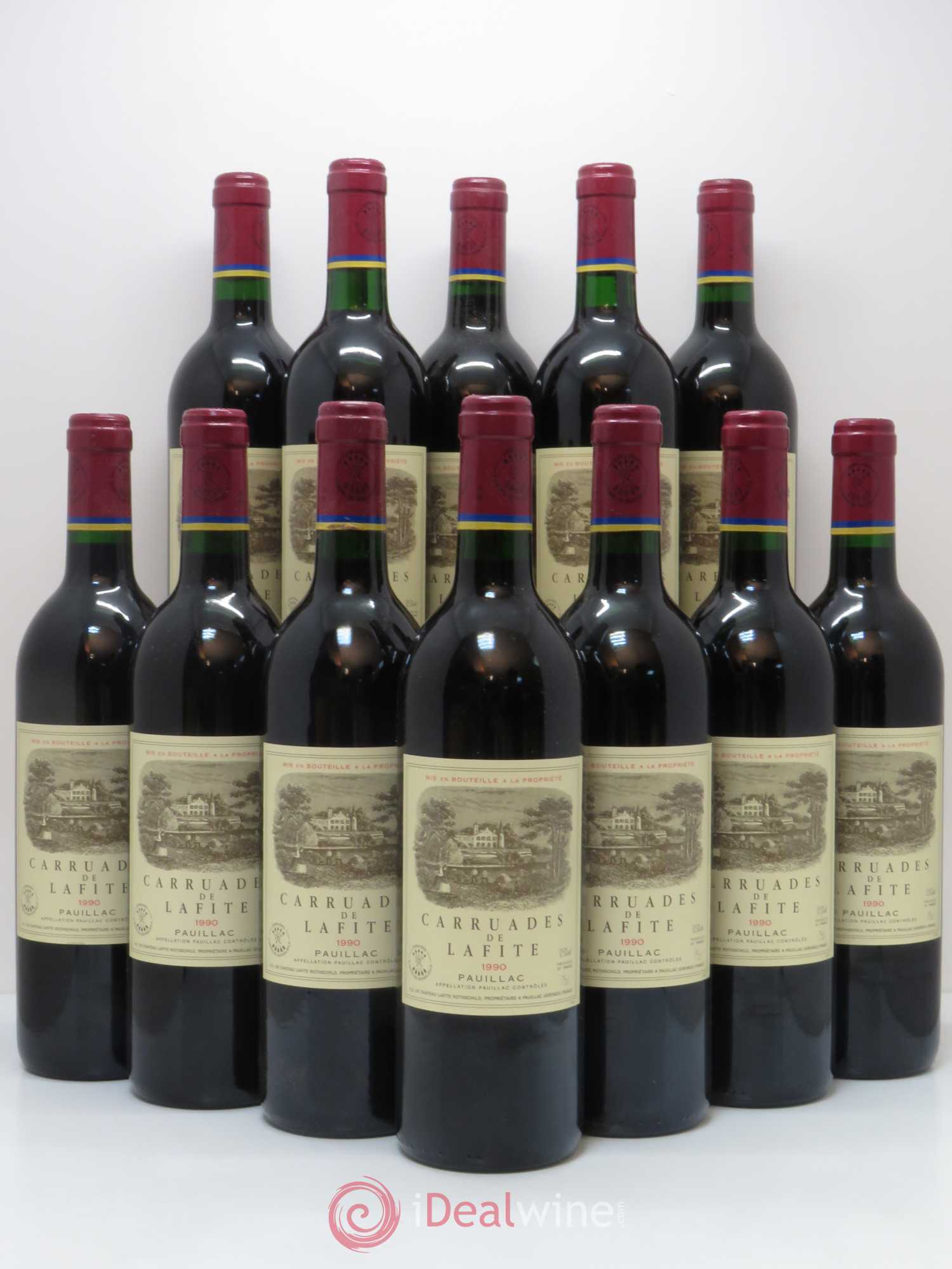 Carruades de Lafite Rothschild Second Vin 1990 - Lot de 12 bouteilles - 0