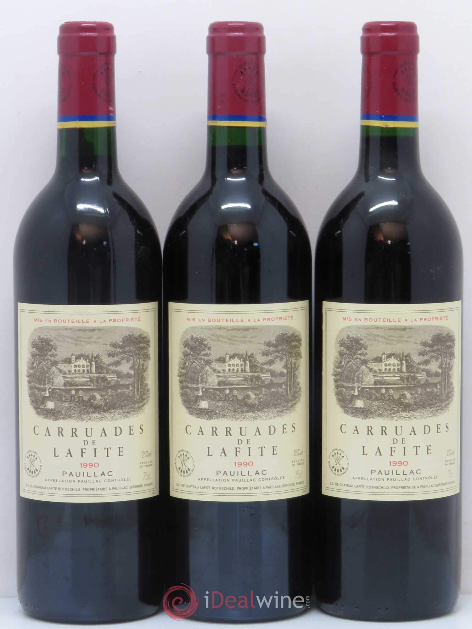 Carruades de Lafite Rothschild Second Vin 1990 - Lot de 12 bouteilles - 1
