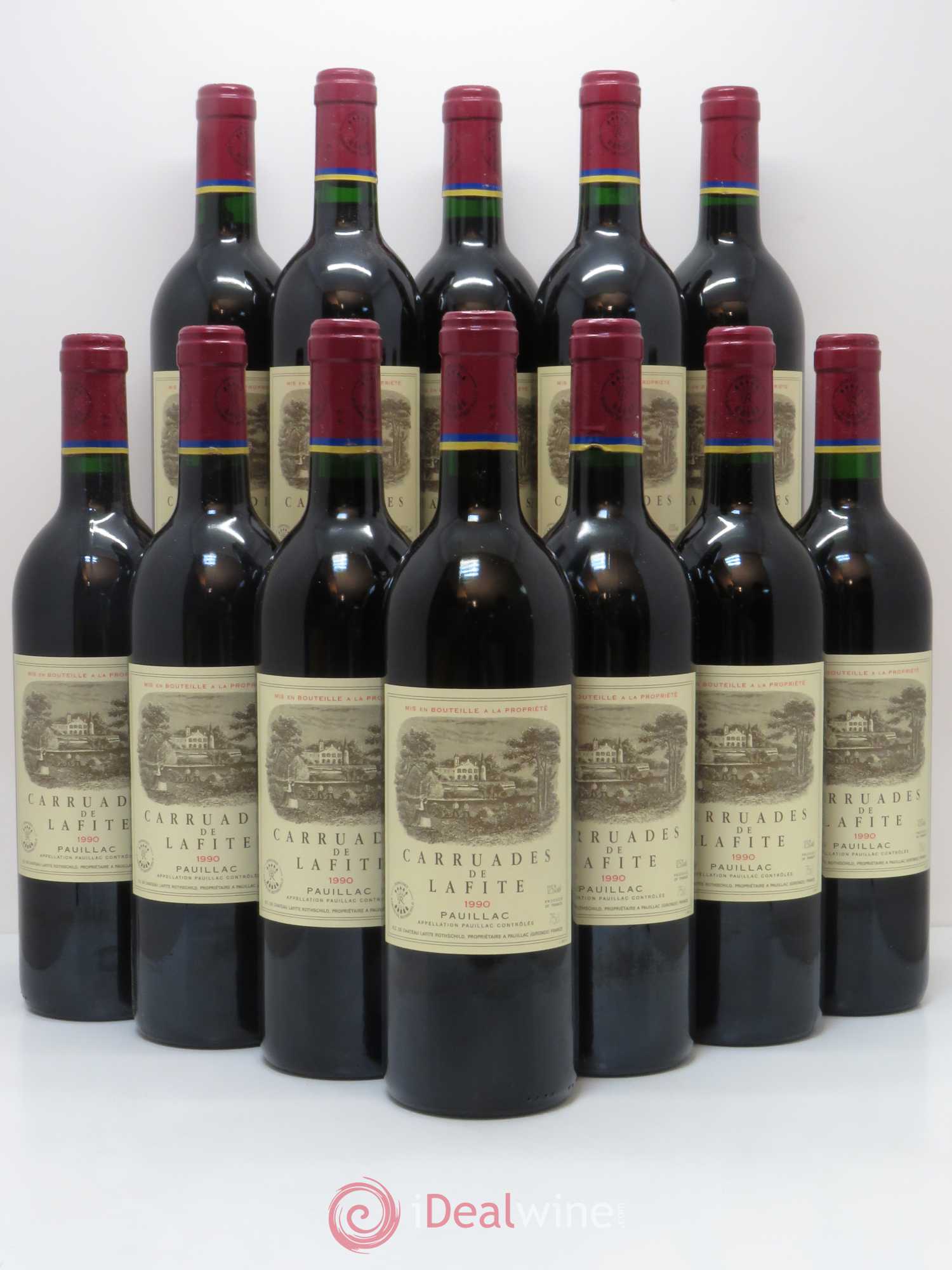 Carruades de Lafite Rothschild Second Vin 1990 - Lot de 12 bouteilles - 0
