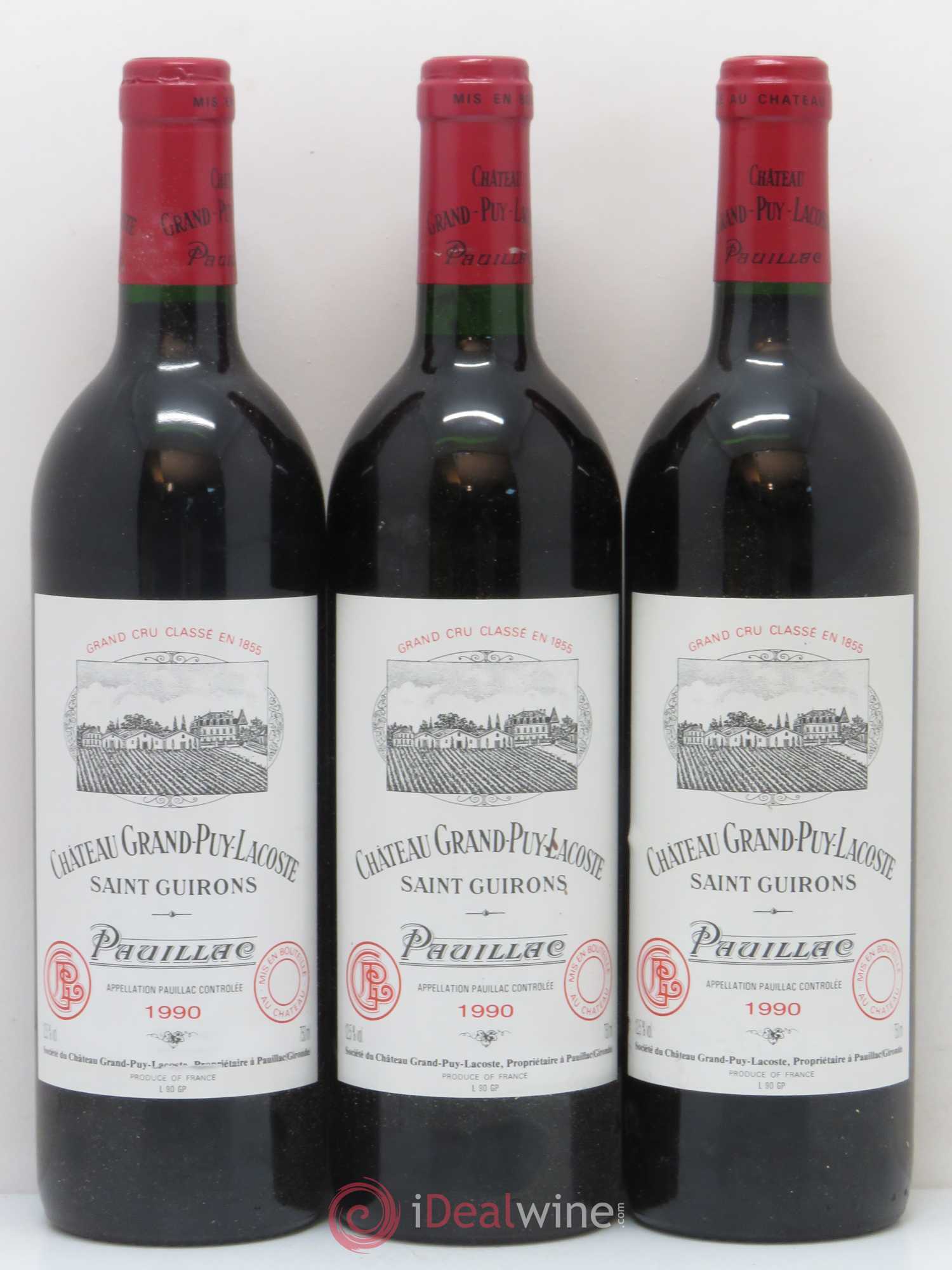 Château Grand Puy Lacoste 5ème Grand Cru Classé 1990 - Lot de 12 bouteilles - 2