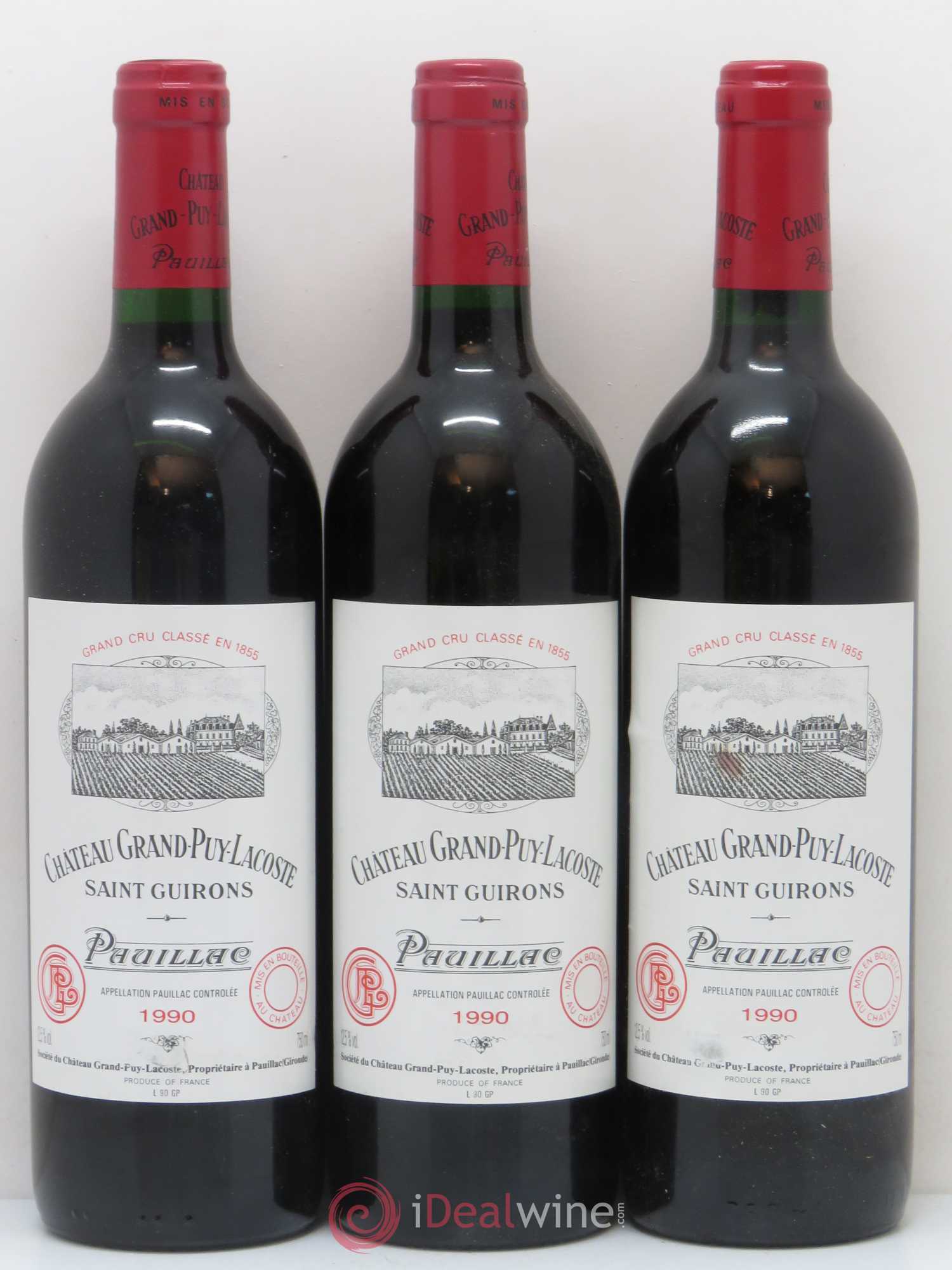 Château Grand Puy Lacoste 5ème Grand Cru Classé 1990 - Lot de 12 bouteilles - 3