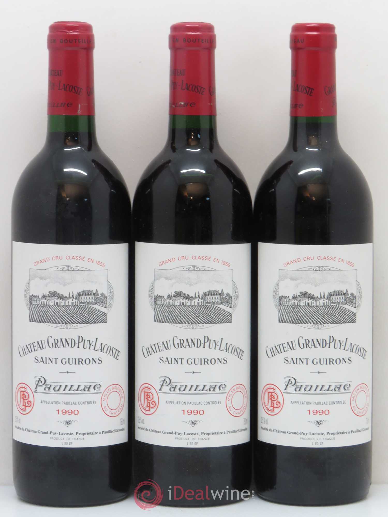Château Grand Puy Lacoste 5ème Grand Cru Classé 1990 - Lot de 12 bouteilles - 2