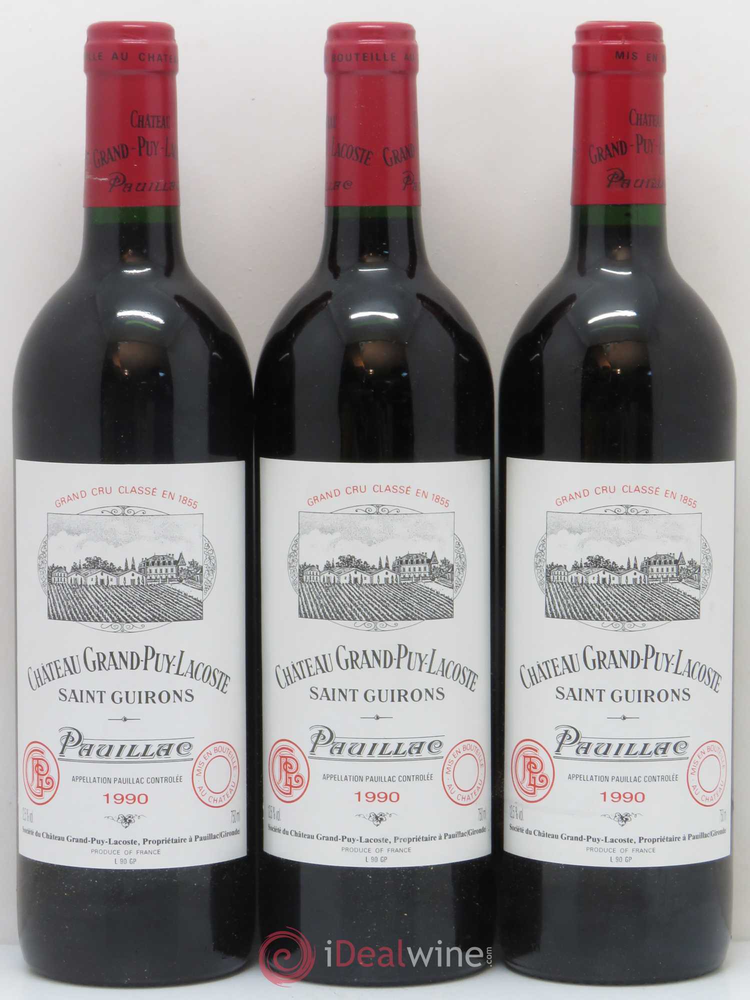 Château Grand Puy Lacoste 5ème Grand Cru Classé 1990 - Lot de 12 bouteilles - 3
