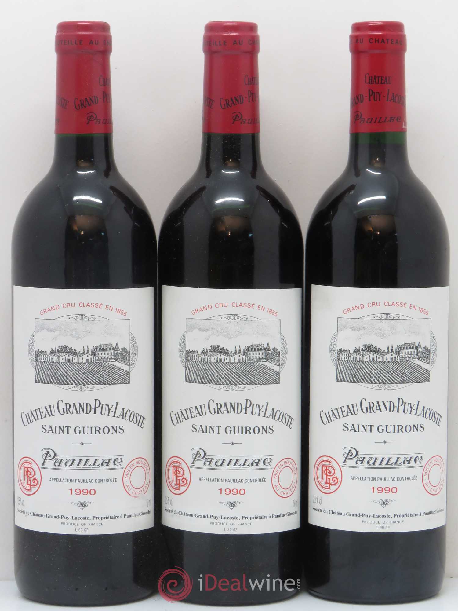 Château Grand Puy Lacoste 5ème Grand Cru Classé 1990 - Lot de 12 bouteilles - 2