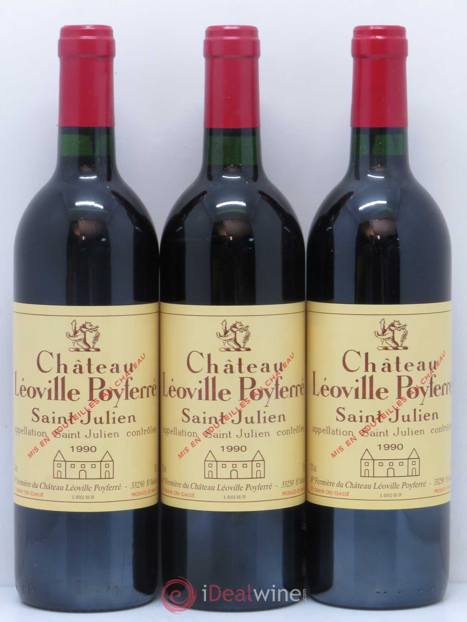 Château Léoville Poyferré 2ème Grand Cru Classé 1990 - Lot de 12 bouteilles - 3