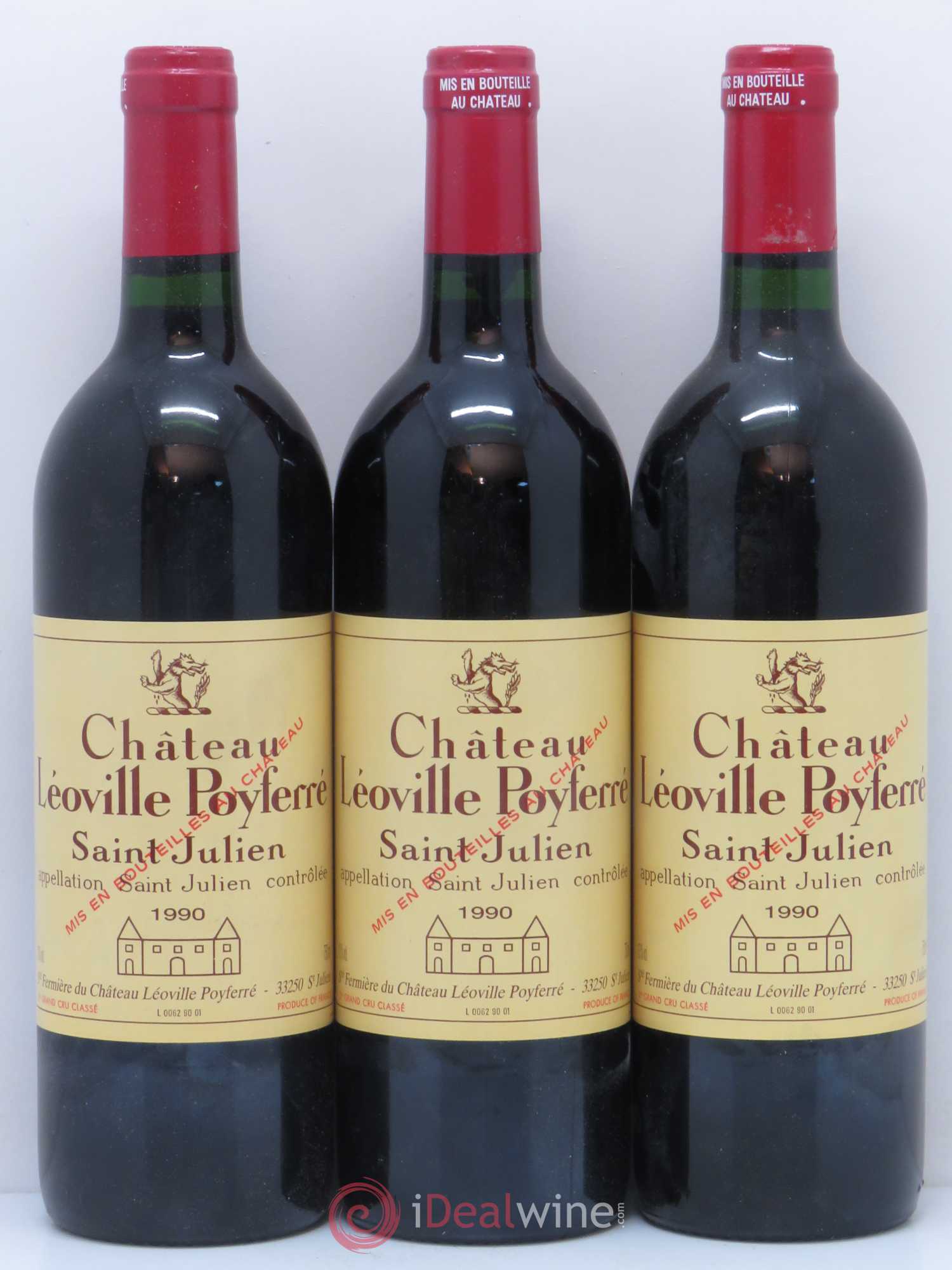 Château Léoville Poyferré 2ème Grand Cru Classé 1990 - Lot de 12 bouteilles - 1