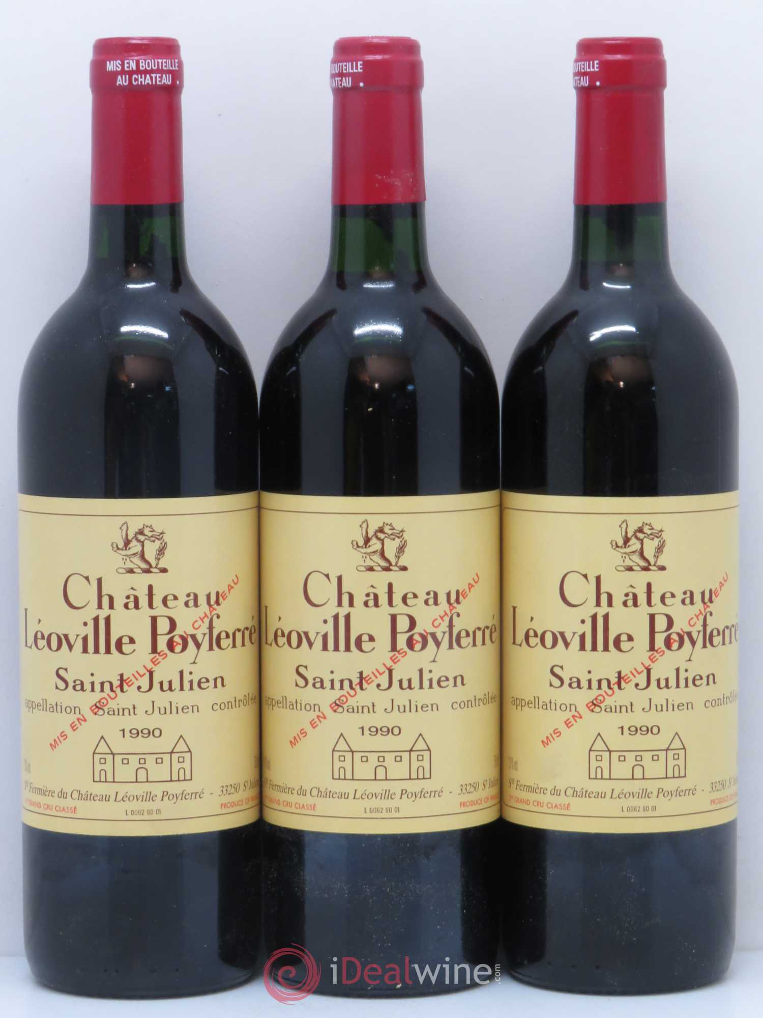 Château Léoville Poyferré 2ème Grand Cru Classé 1990 - Lot de 12 bouteilles - 4