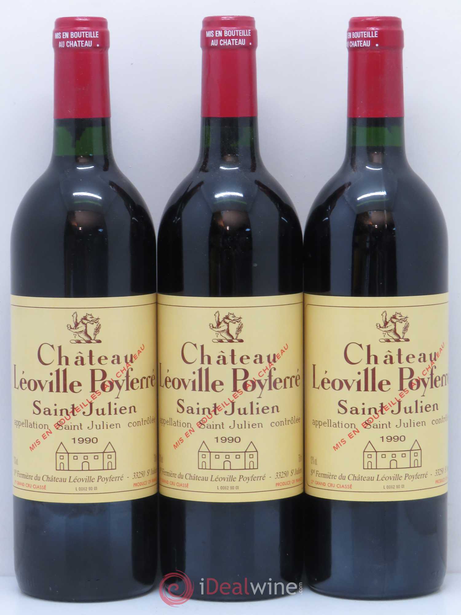 Château Léoville Poyferré 2ème Grand Cru Classé 1990 - Posten von 12 Flaschen - 1
