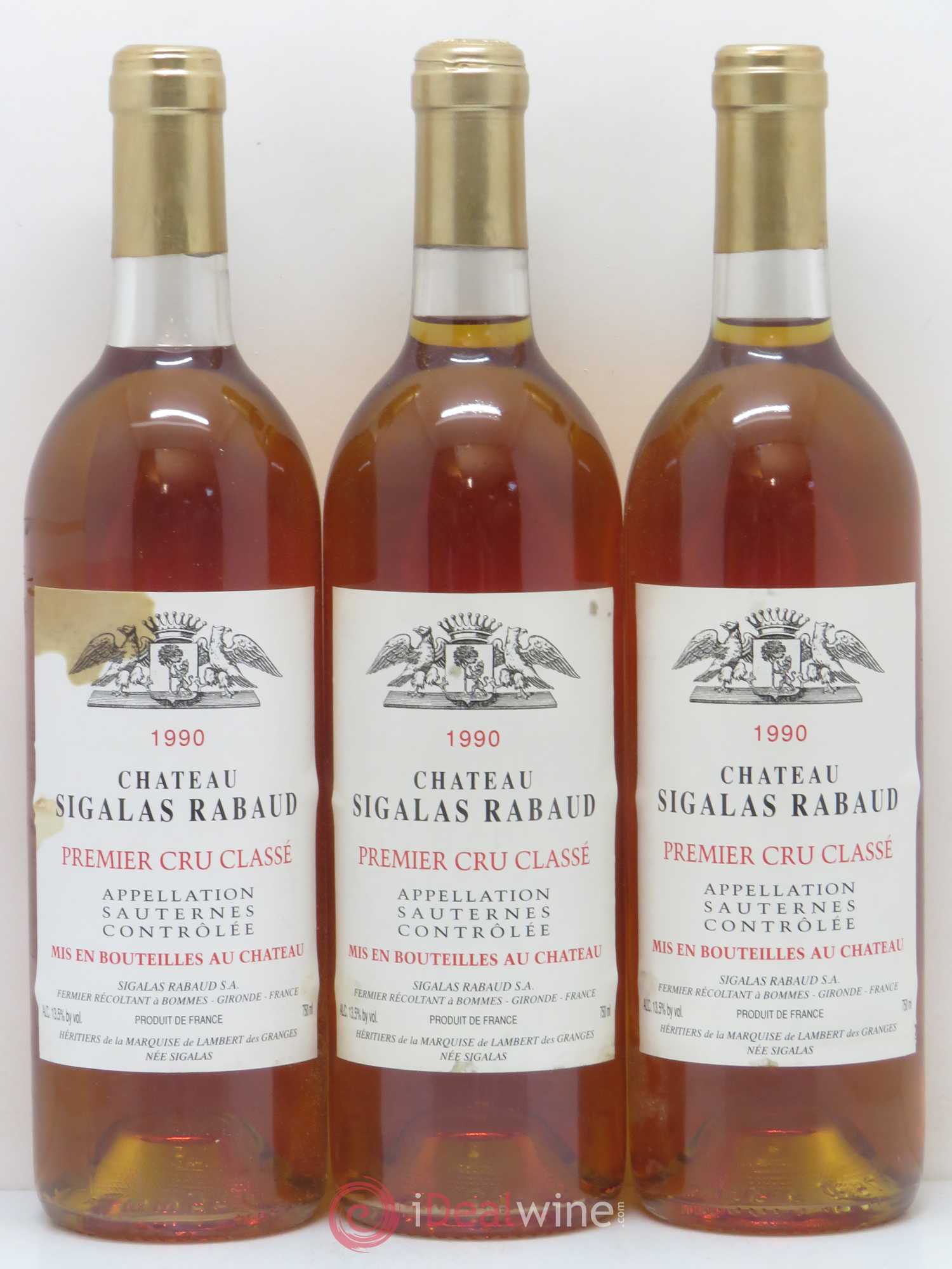Château Sigalas Rabaud 1er Grand Cru Classé 1990 - Lotto di 12 bottiglie - 3
