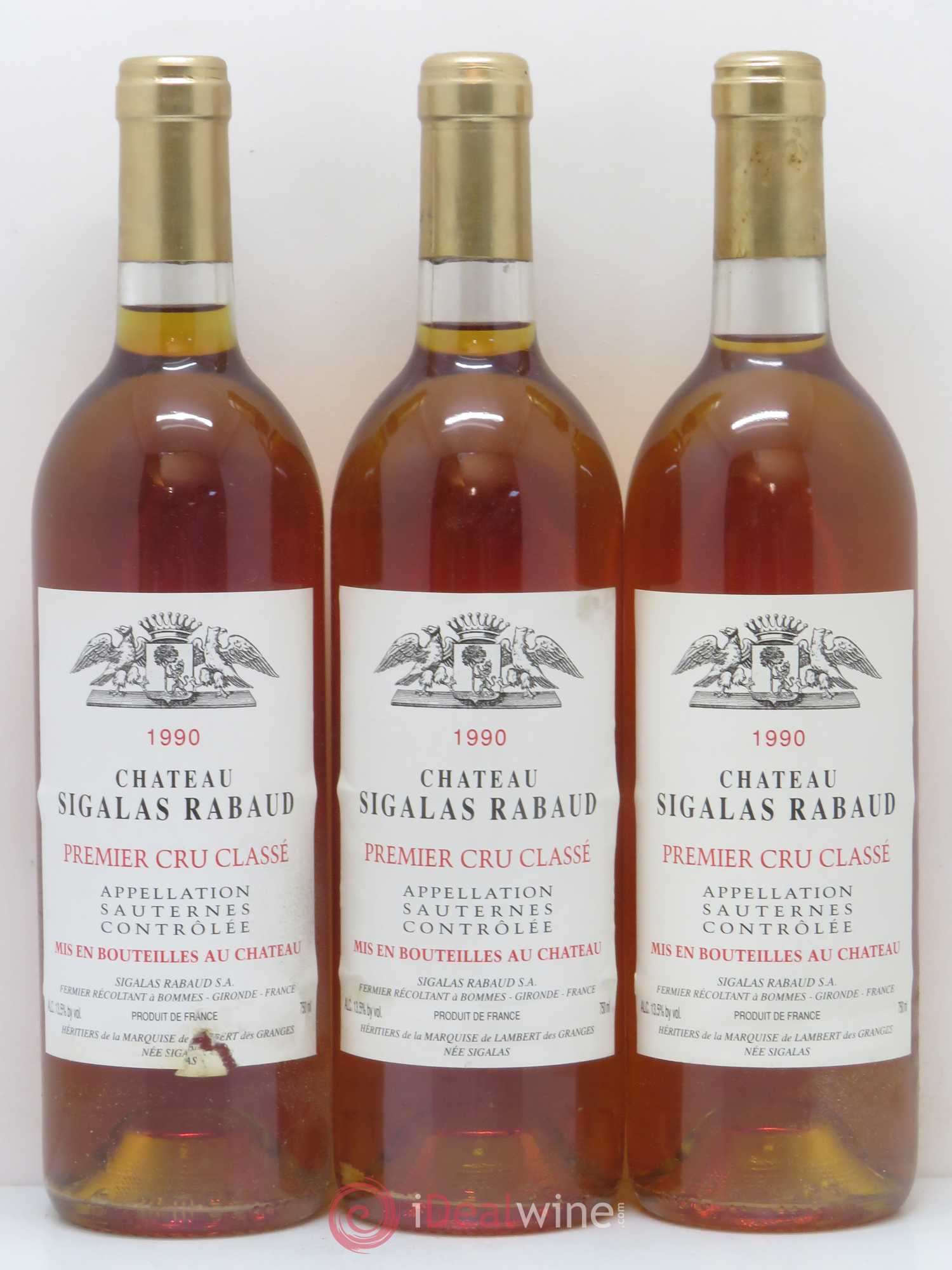 Château Sigalas Rabaud 1er Grand Cru Classé 1990 - Lotto di 12 bottiglie - 4