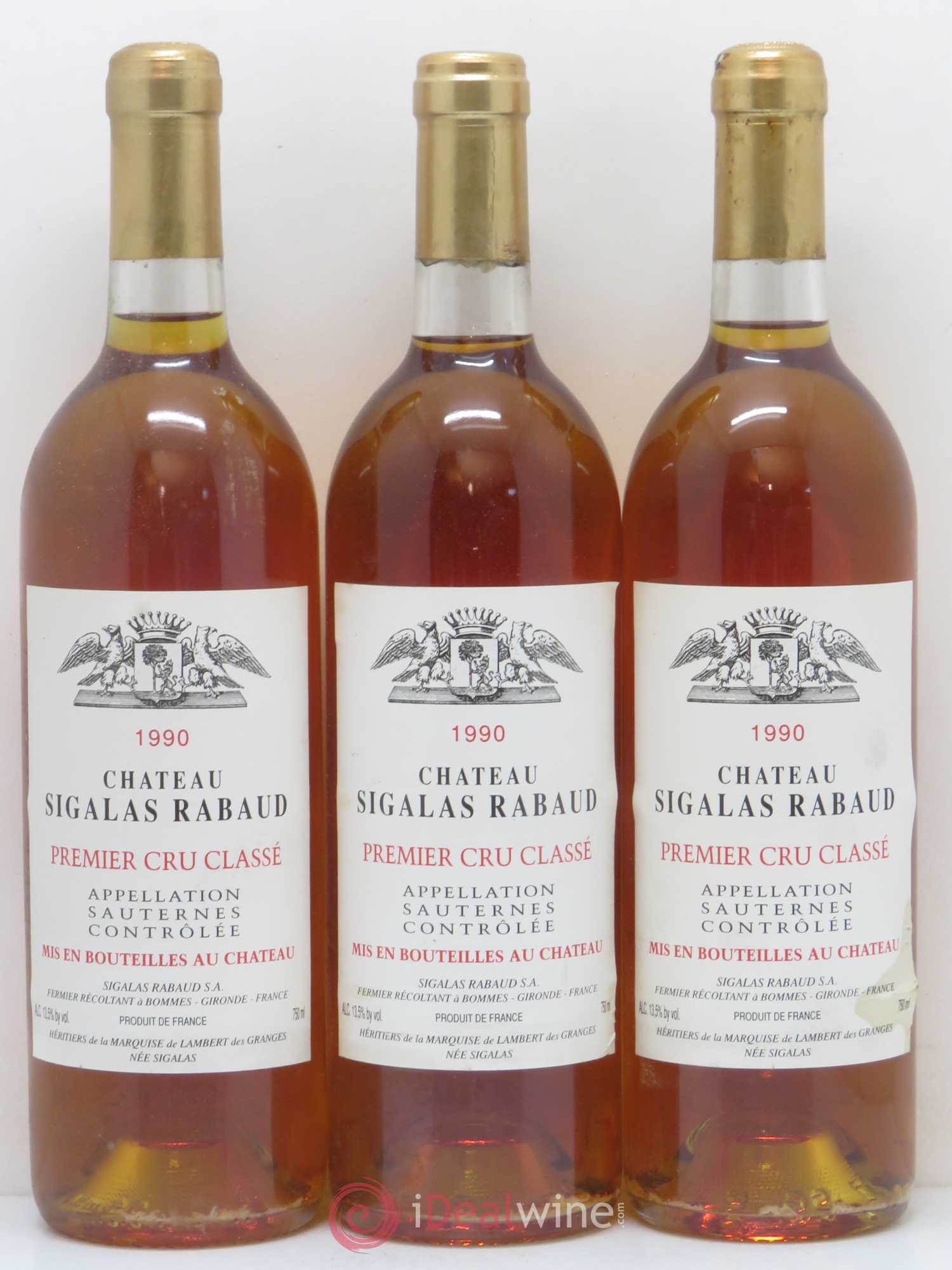 Château Sigalas Rabaud 1er Grand Cru Classé 1990 - Lotto di 12 bottiglie - 3