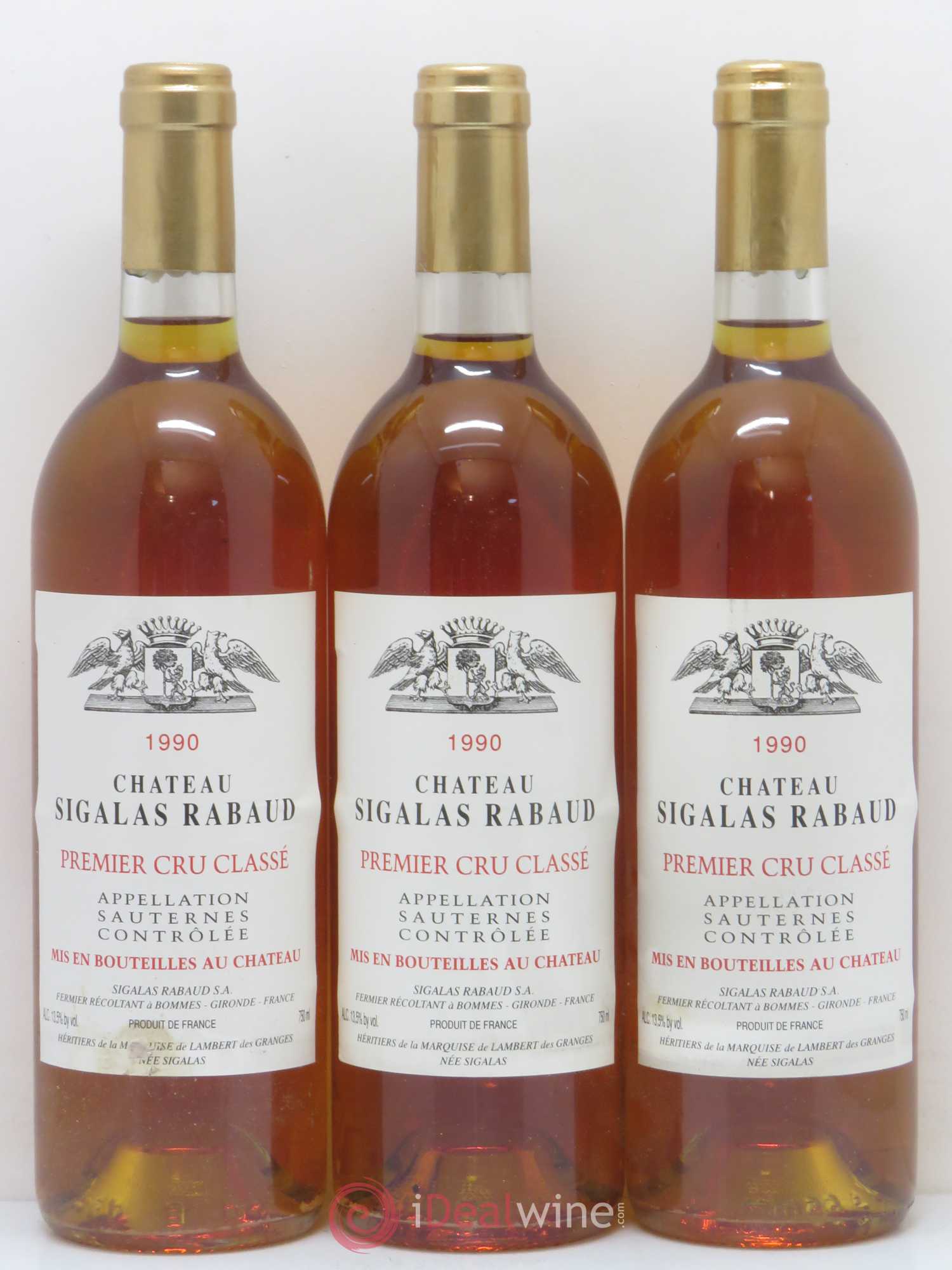 Château Sigalas Rabaud 1er Grand Cru Classé 1990 - Lotto di 12 bottiglie - 4
