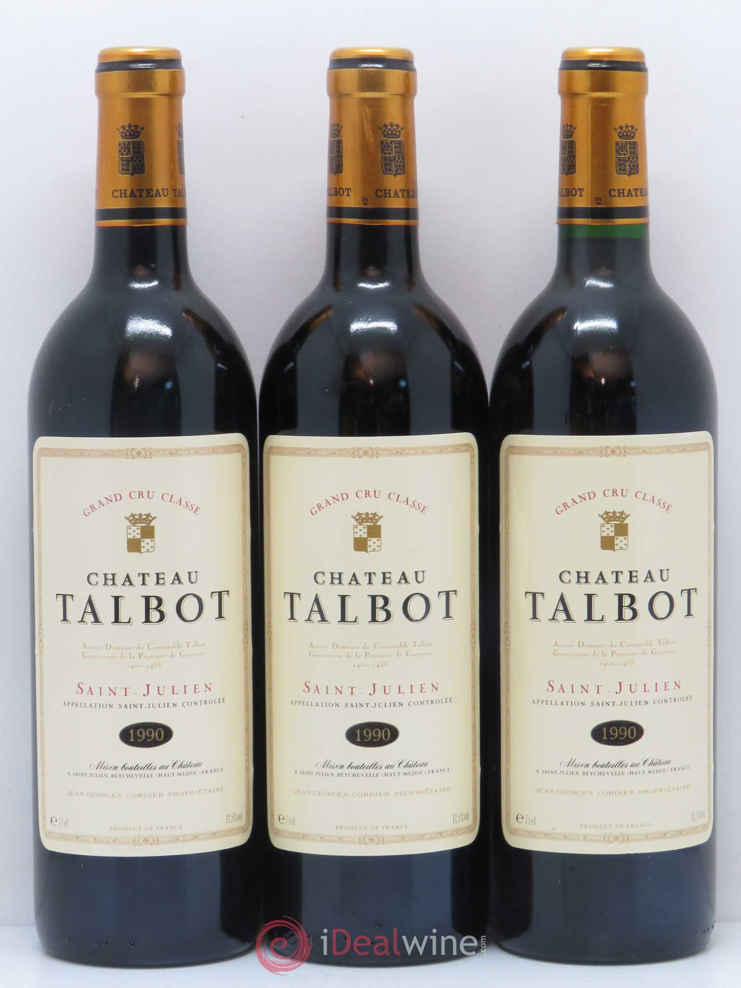 Château Talbot 4ème Grand Cru Classé 1990 - Lot de 12 bouteilles - 1