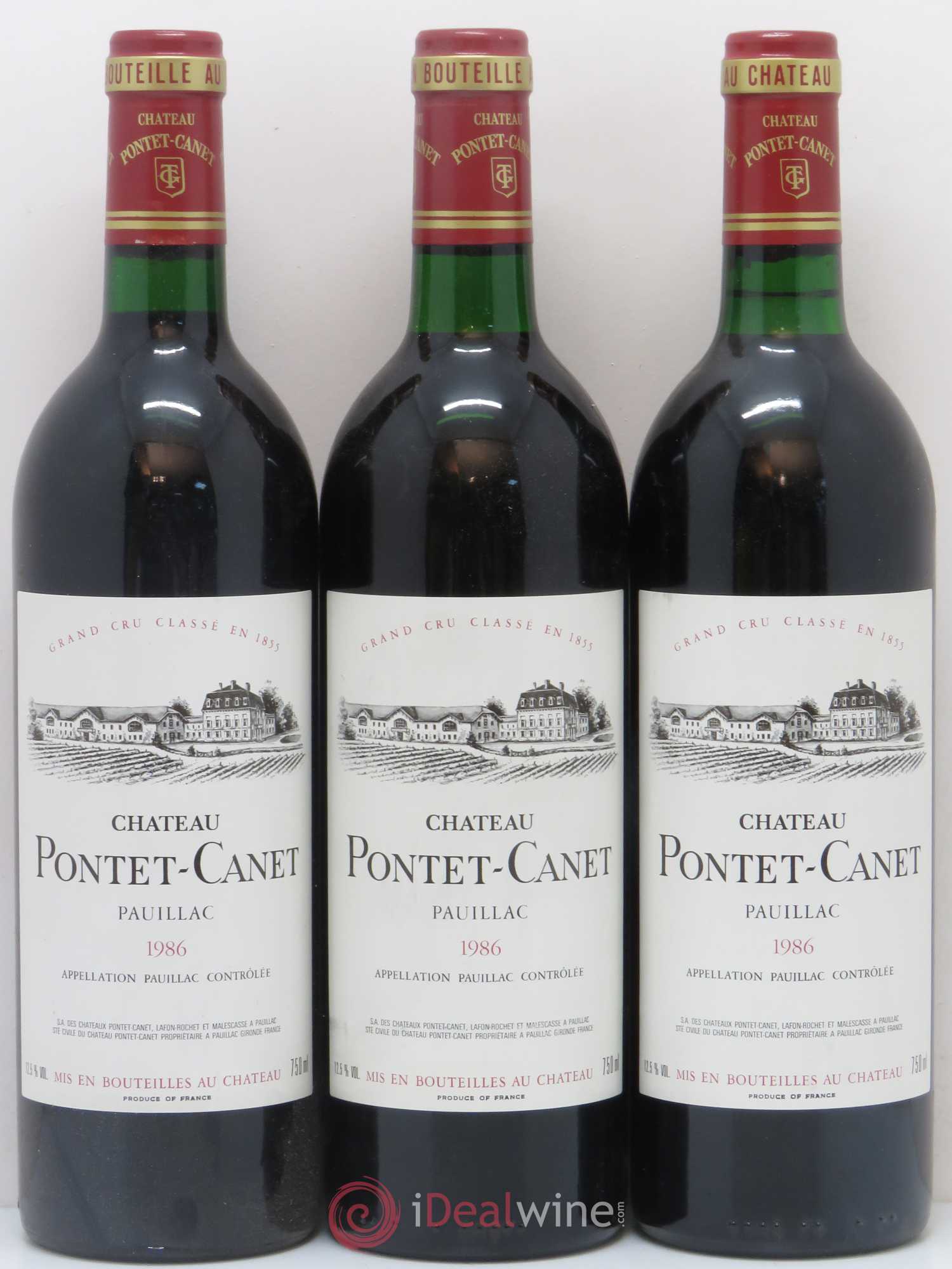 Château Pontet Canet 5ème Grand Cru Classé 1986 - Lot de 12 bouteilles - 3
