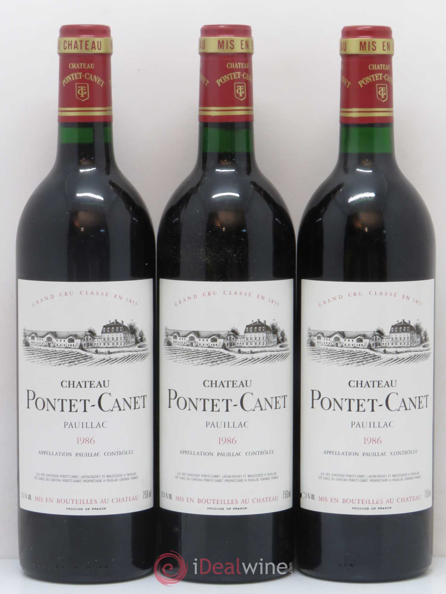 Château Pontet Canet 5ème Grand Cru Classé 1986 - Lot de 12 bouteilles - 2