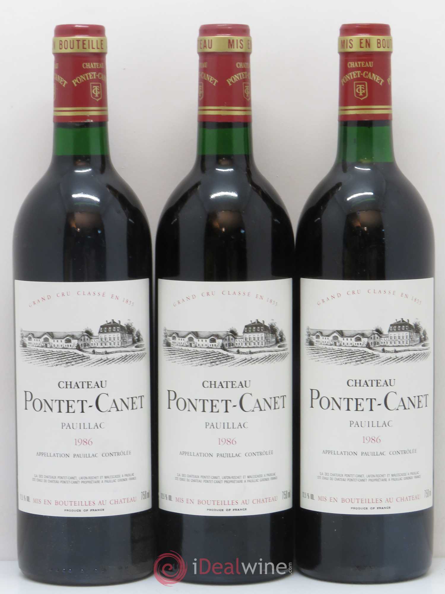 Château Pontet Canet 5ème Grand Cru Classé 1986 - Lot de 12 bouteilles - 4