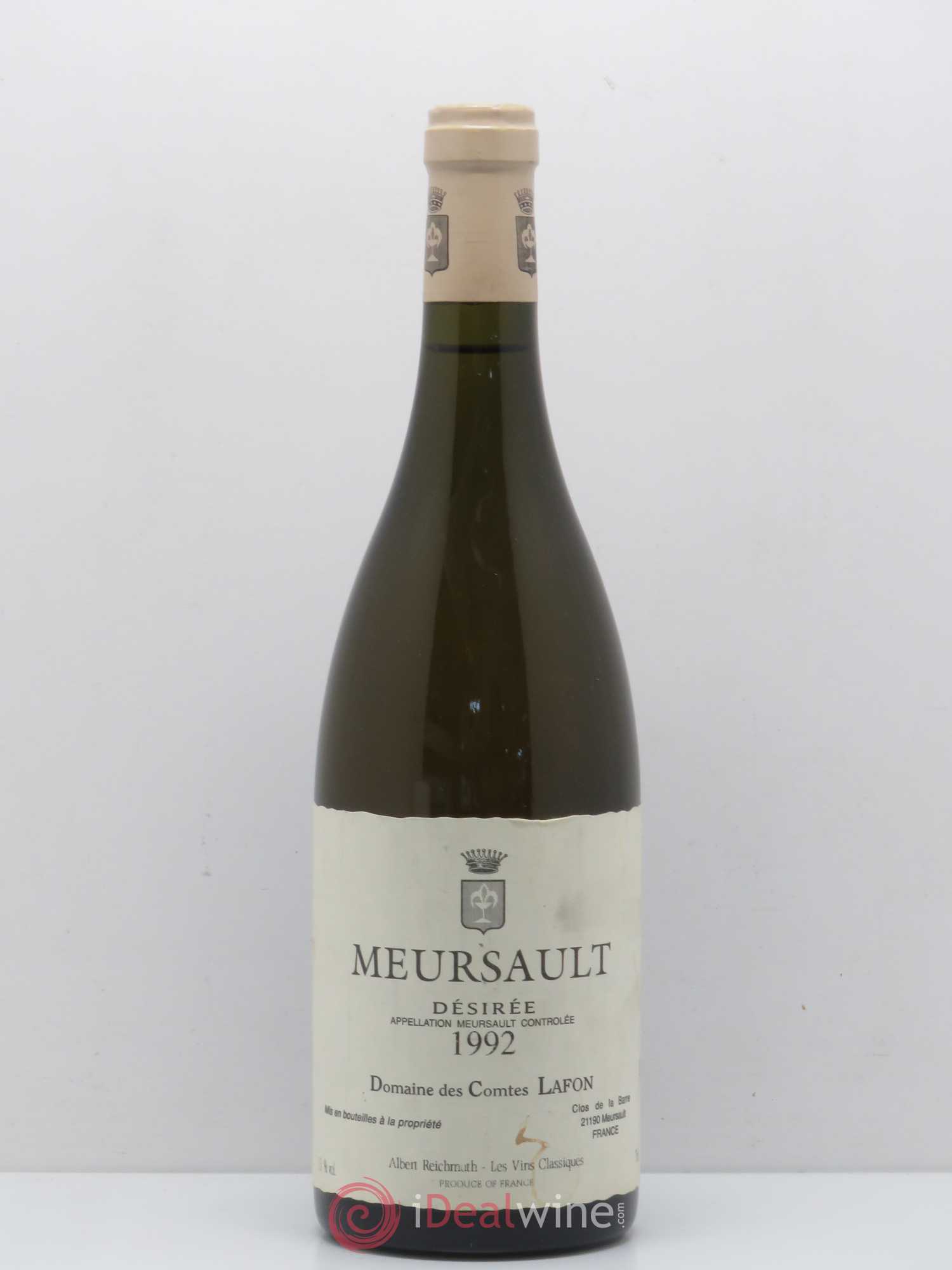 Meursault Désirée Comtes Lafon (Domaine des) 1992 - Lot de 1 bouteille - 0