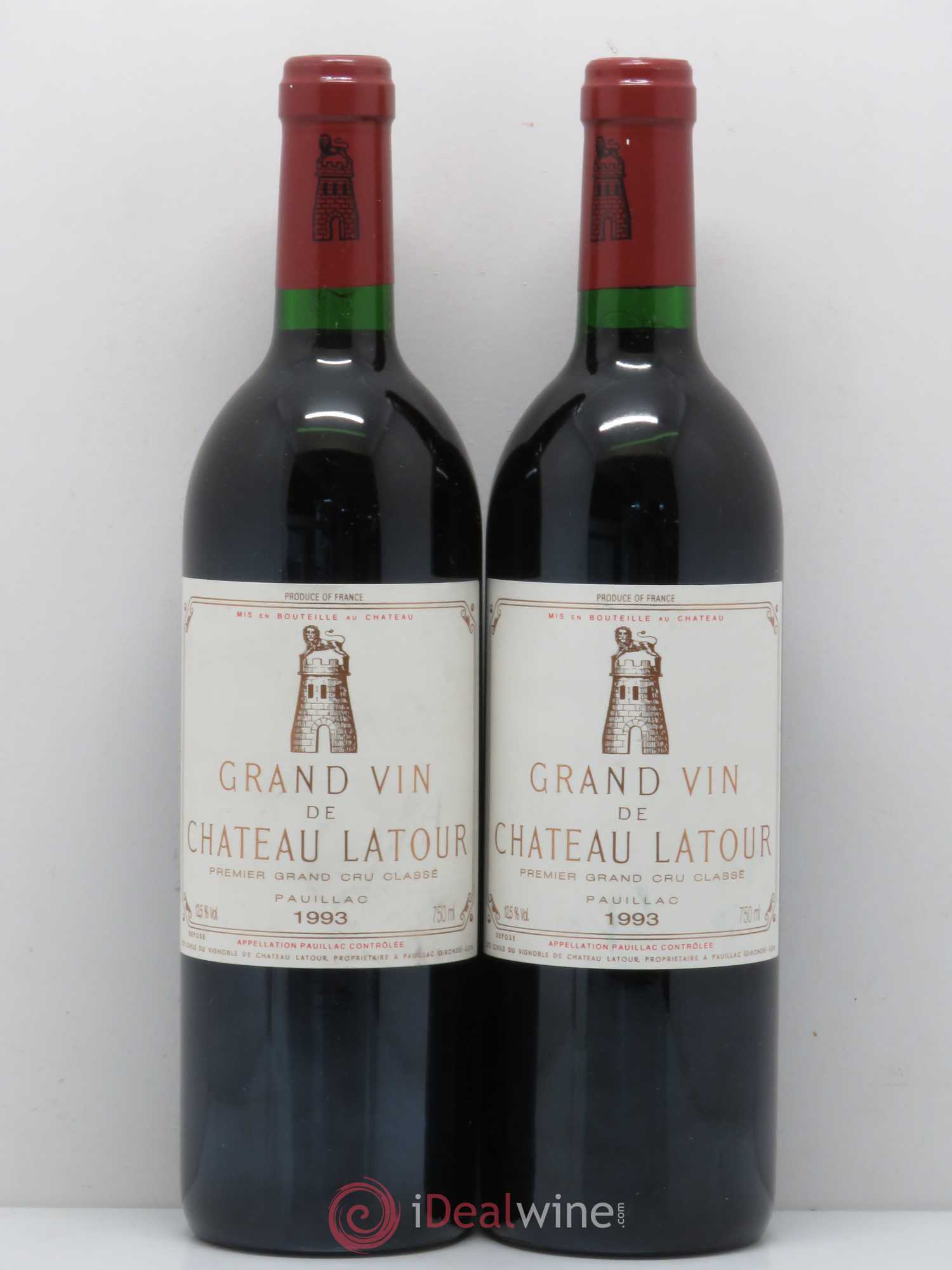 Château Latour 1er Grand Cru Classé 1993 - Lot de 2 bouteilles - 0