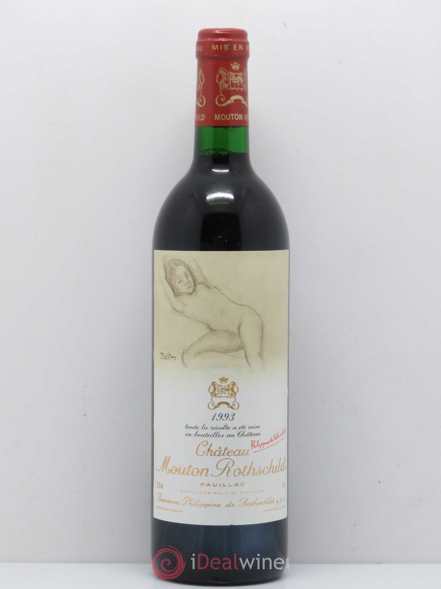 Château Mouton Rothschild 1er Grand Cru Classé 1993 - Lot de 1 bouteille - 0