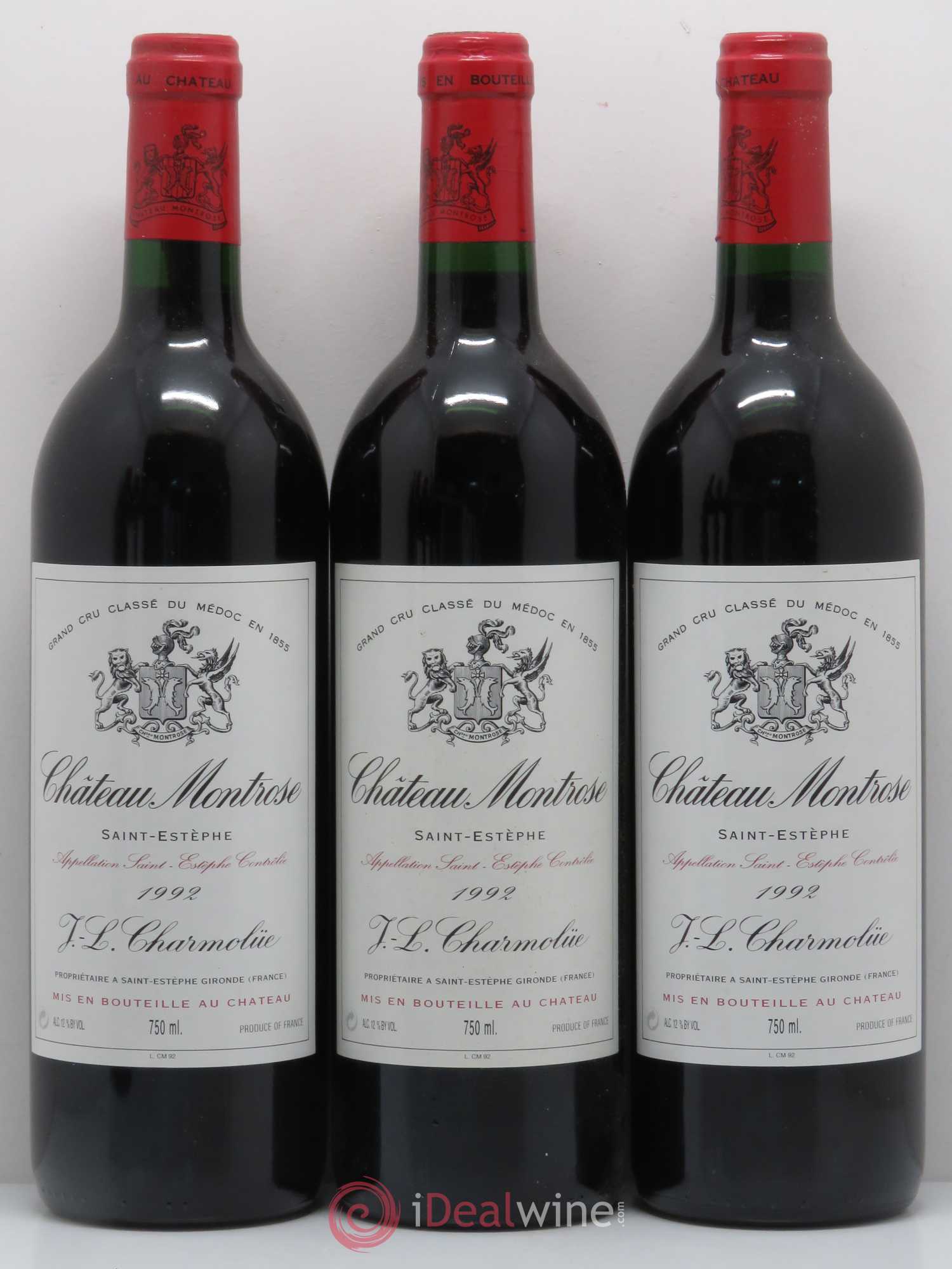 Château Montrose 2ème Grand Cru Classé 1992 - Lot de 12 bouteilles - 1