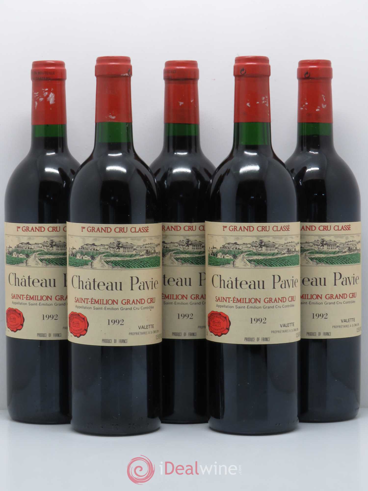 Château Pavie 1er Grand Cru Classé A 1992 - Lot de 5 bouteilles - 0