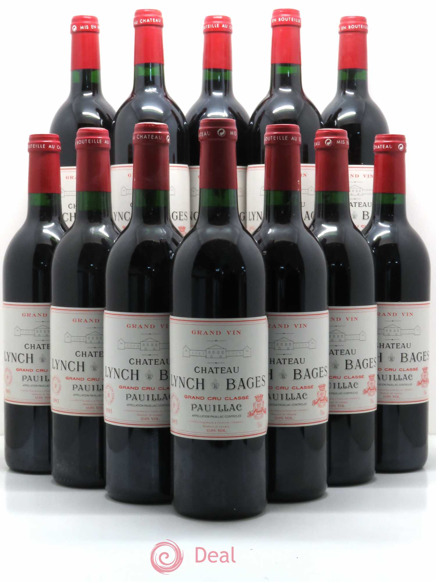 Château Lynch Bages 5ème Grand Cru Classé 1993 - Lot de 12 bouteilles - 0