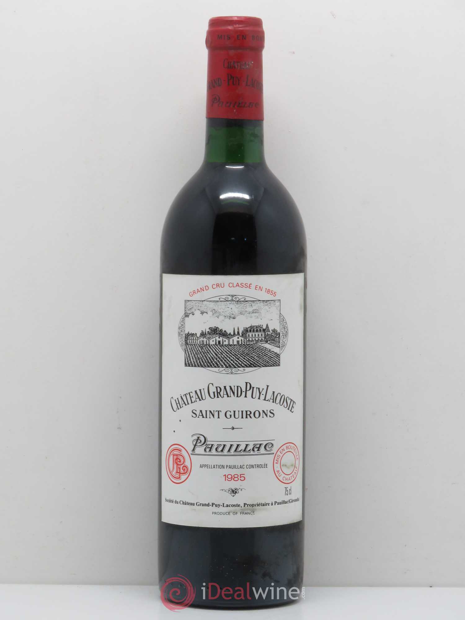 Château Grand Puy Lacoste 5ème Grand Cru Classé 1985 - Lot de 1 bouteille - 0