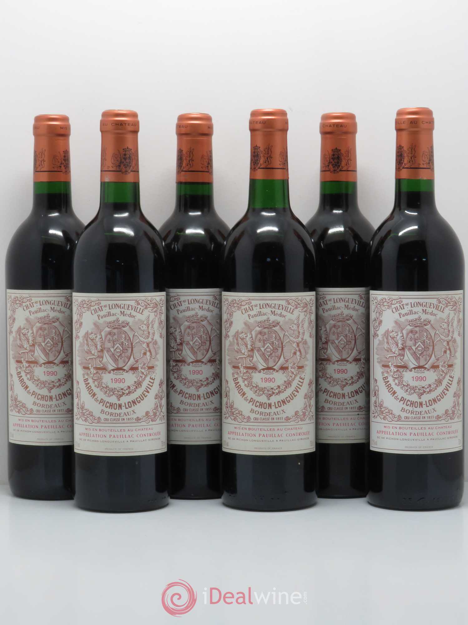 Pichon Longueville Baron 2ème Grand Cru Classé 1990 - Lot de 6 bouteilles - 0